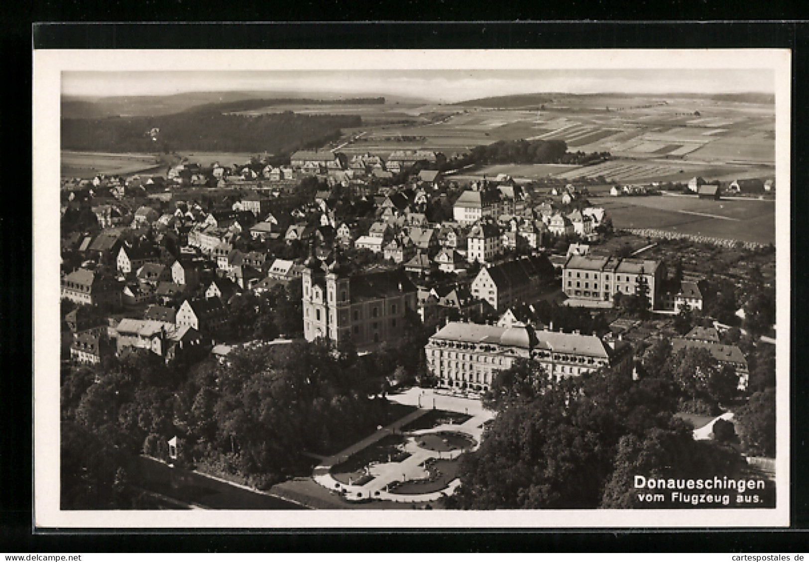 AK Donaueschingen, Ortsansicht Vom Flugzeug Aus  - Donaueschingen