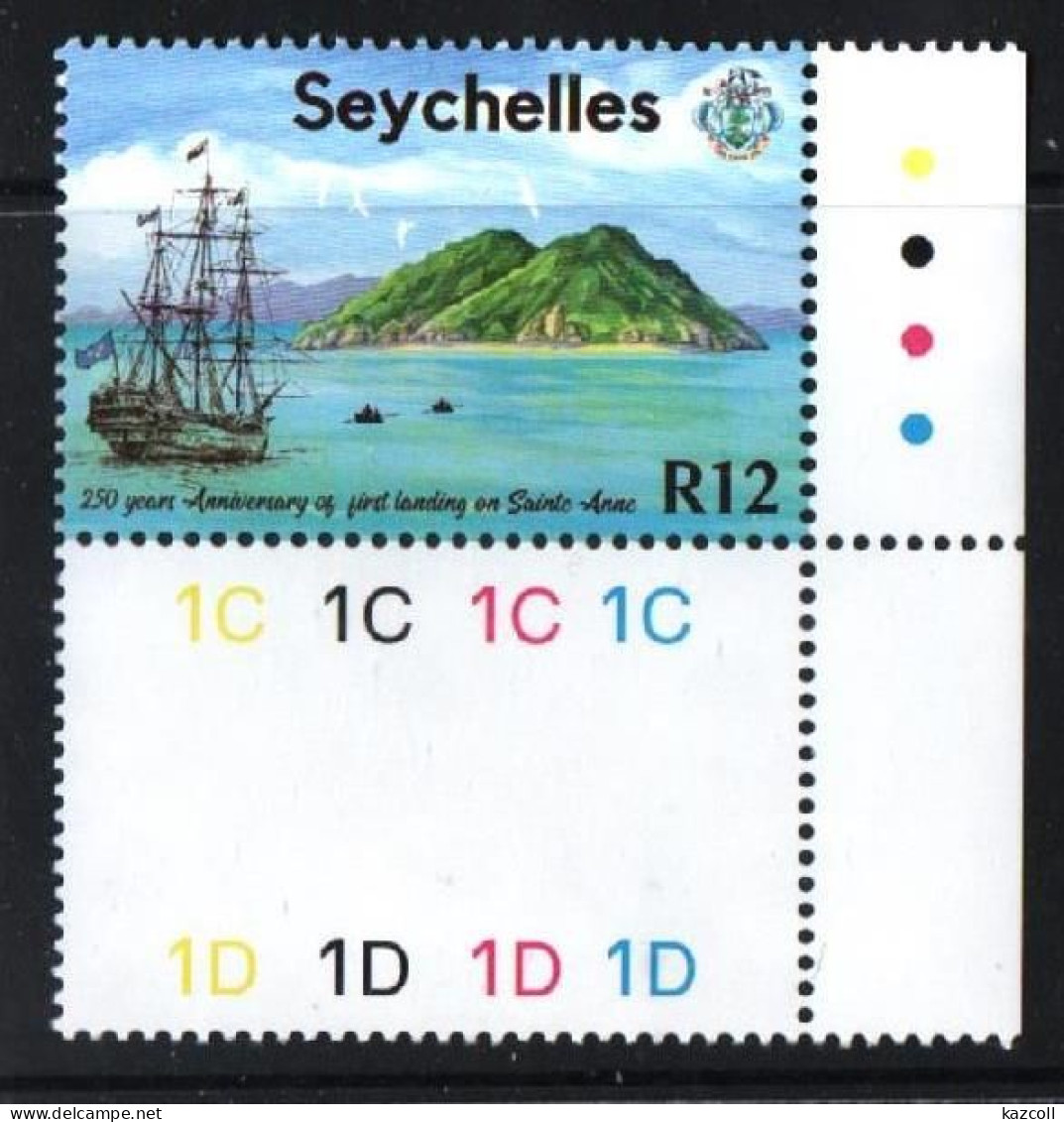 Seychelles 2020. 250th Anniversary Of The First Landing On Sainte-Anne. Sailboats.  MNH - Seychelles (1976-...)