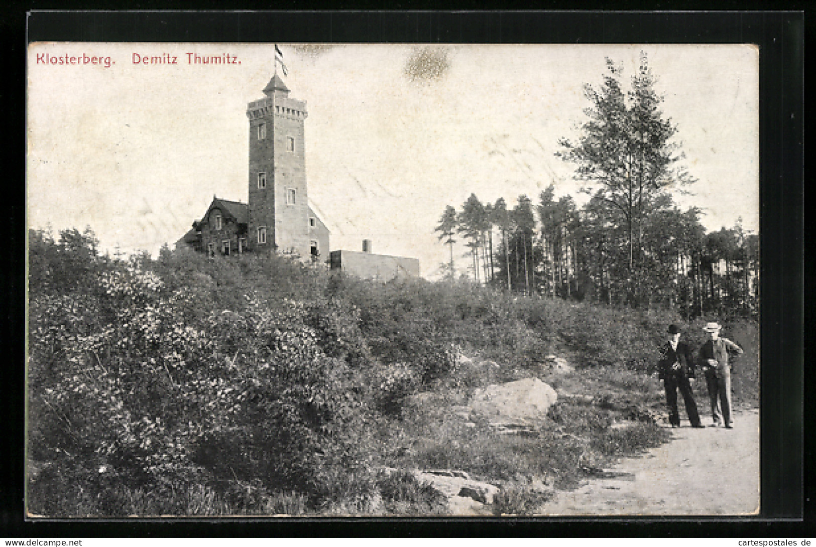 AK Demitz-Thumitz, Klosterberg Mit Turm Und Gasthaus  - Thum