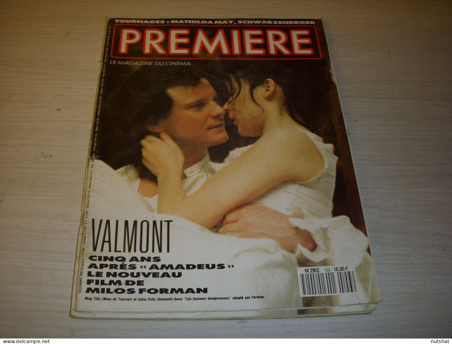 CINEMA PREMIERE 153 12.1989 Milos FORMAN Meg TILLY Colin FIRTH SCHWARZENEGGER    - Kino