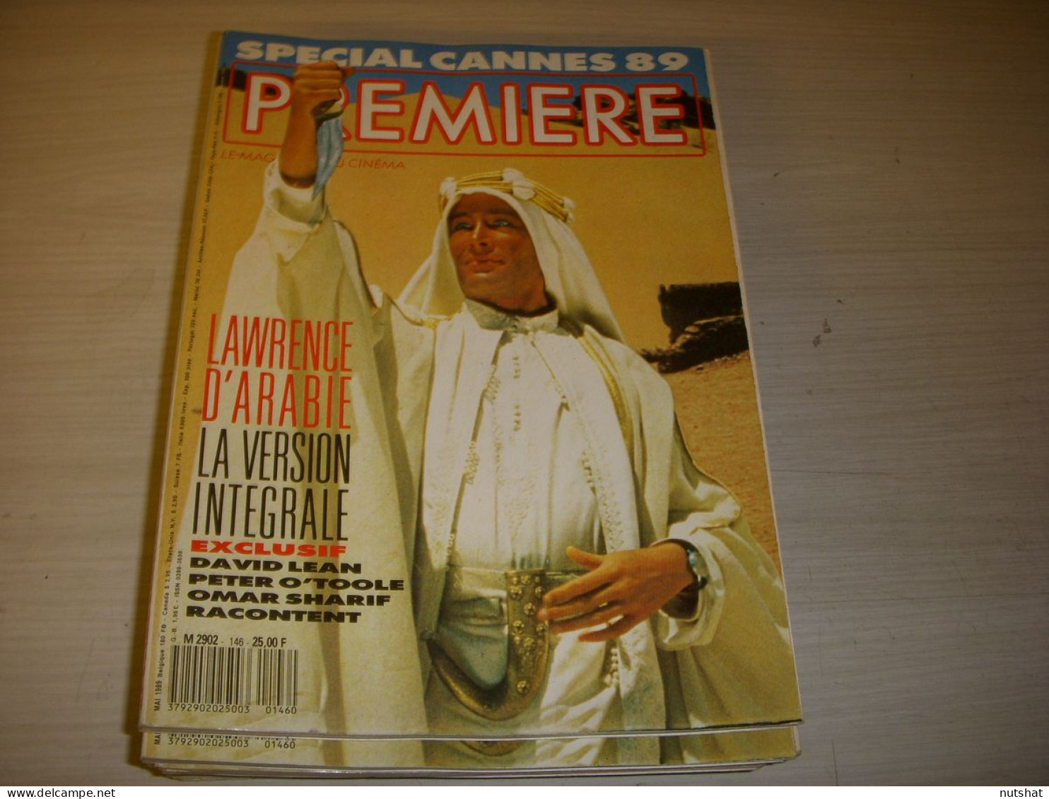 CINEMA PREMIERE 146 05.1989 Peter O'TOOLE Lawrence D'ARABIE CANNES 89 Les FILMS - Cinema