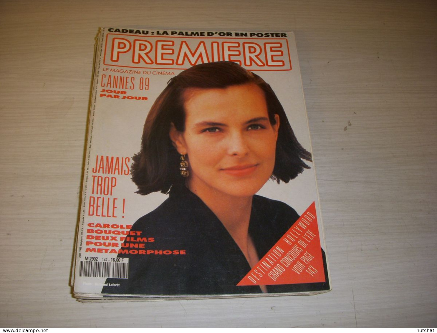 CINEMA PREMIERE 147 06.1989 Carole BOUQUET BENIGNI MORT Sergio LEONE CANNES 1989 - Film