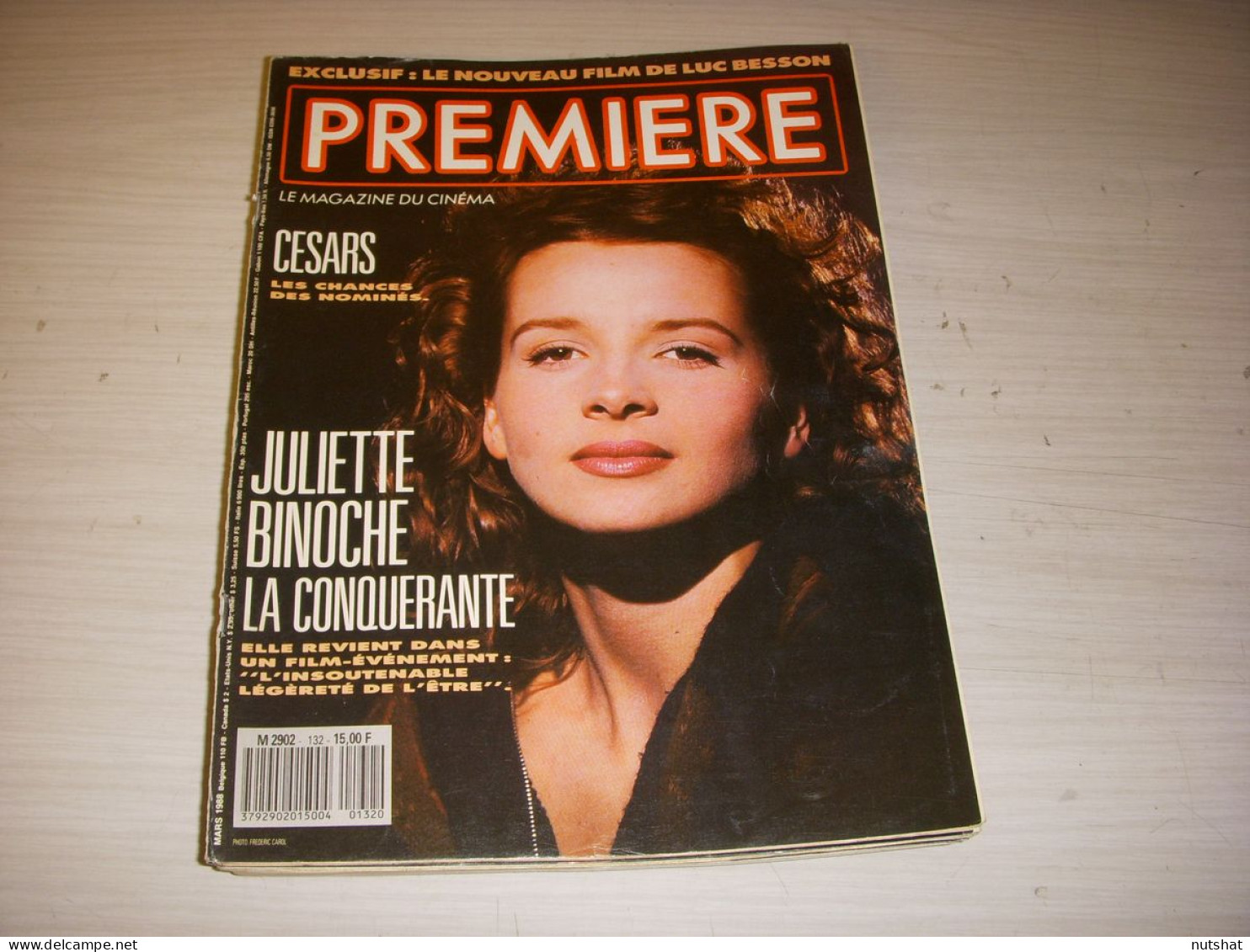 CINEMA PREMIERE 132 03.1988 Juliette BINOCHE Marin KARMITZ NOMINES Aux CESARS    - Cinema