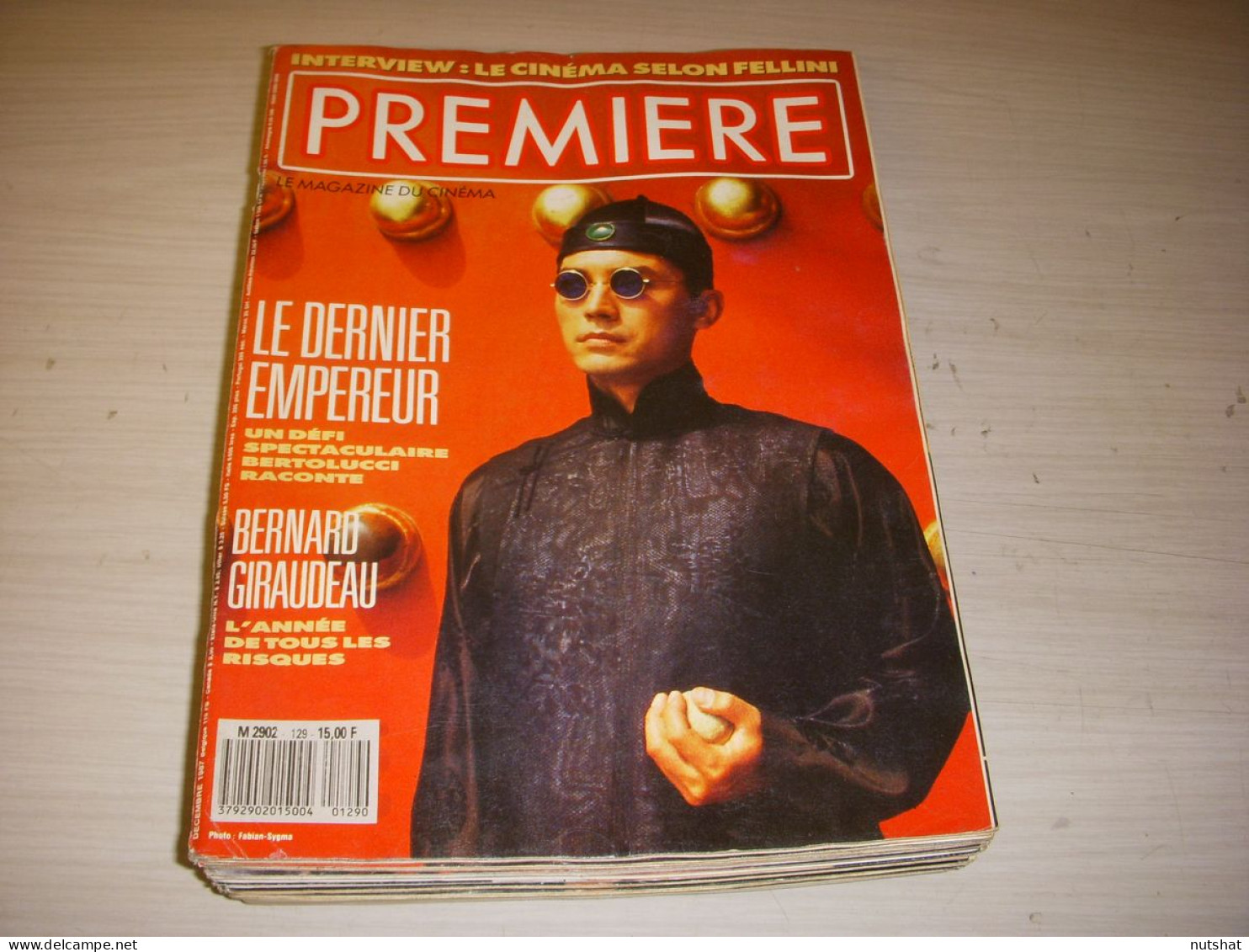 CINEMA PREMIERE 129 12.1987 Le DERNIER EMPEREUR B. BERTOLUCCI MORT Lino VENTURA  - Cine