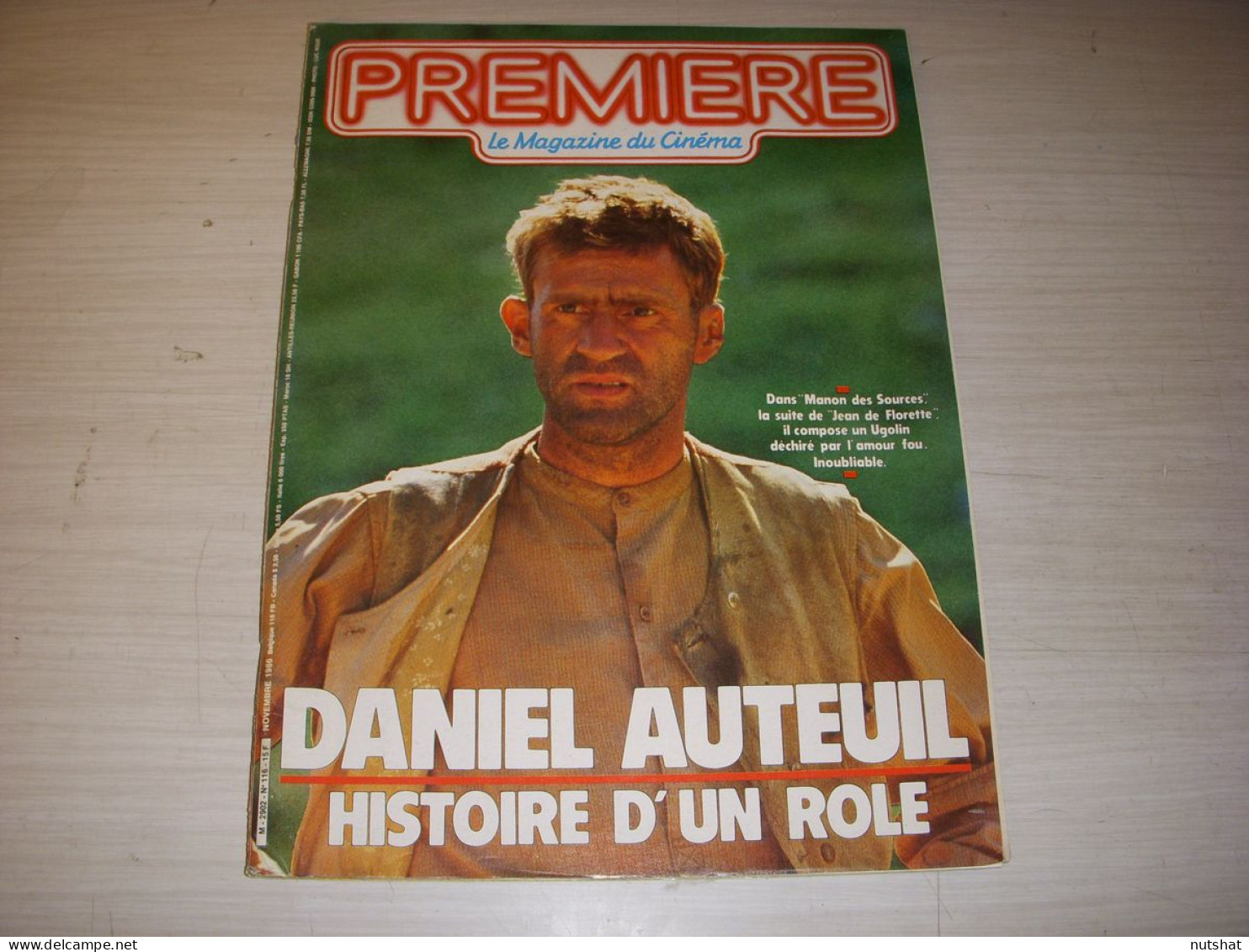 CINEMA PREMIERE 116 11.1986 Daniel AUTEUIL Claude BRASSEUR Francesco ROSI - Film