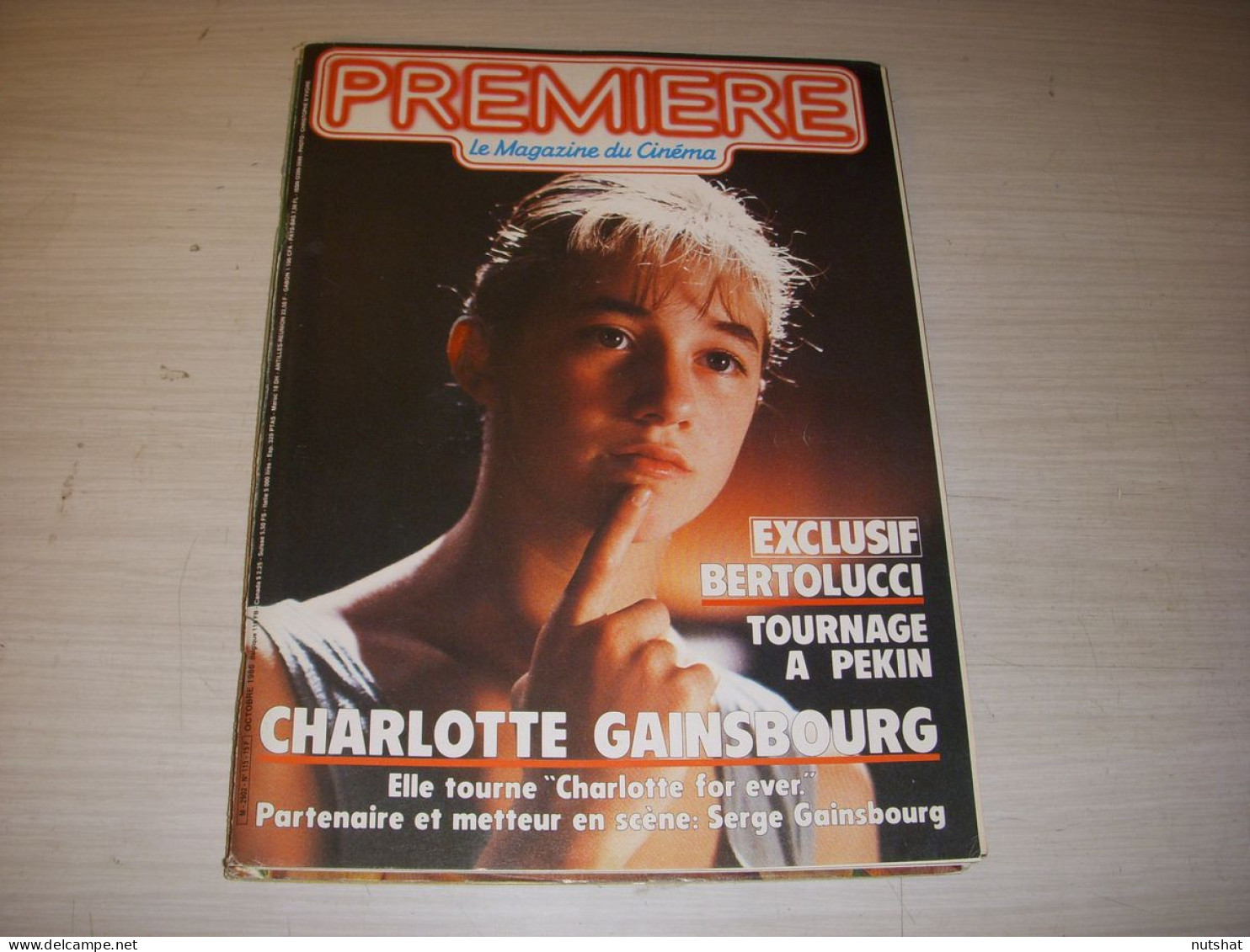 CINEMA PREMIERE 115 10.1986 Ch. GAINSBOURG BETTOLUCCI Regis WARGNIER C. DACLA - Cinéma