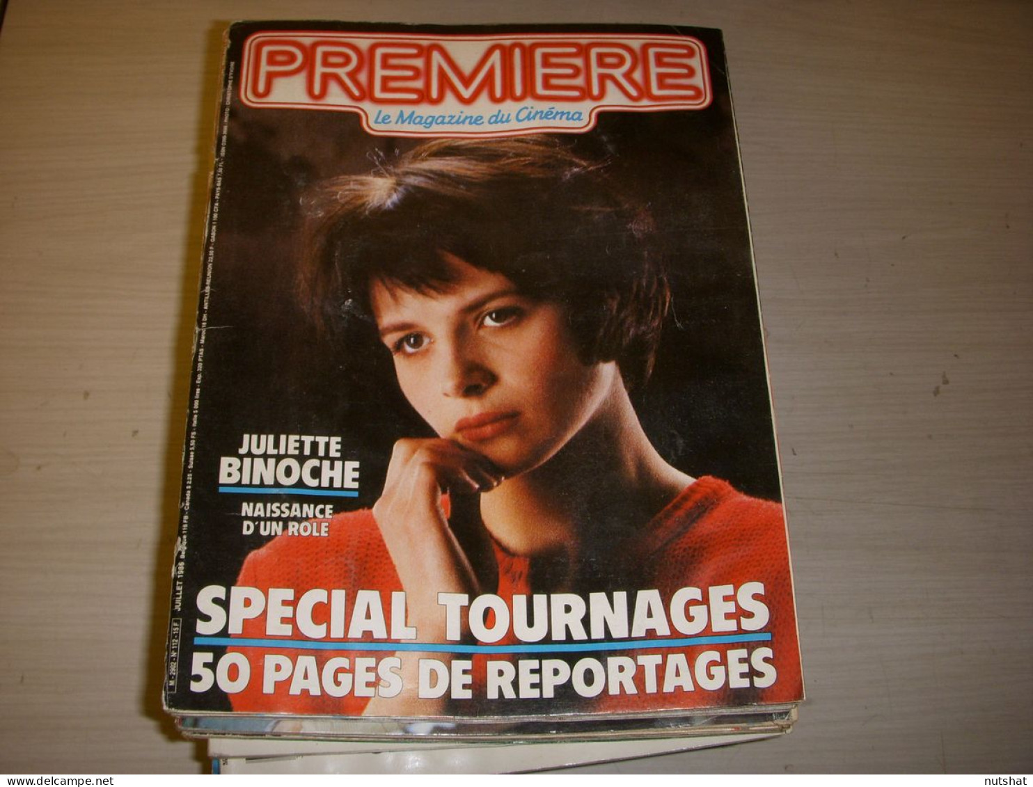 CINEMA PREMIERE 112 07.1986 Juliette BINOCHE MORT COLUCHE Med HONDO SARRAOUNIA   - Kino