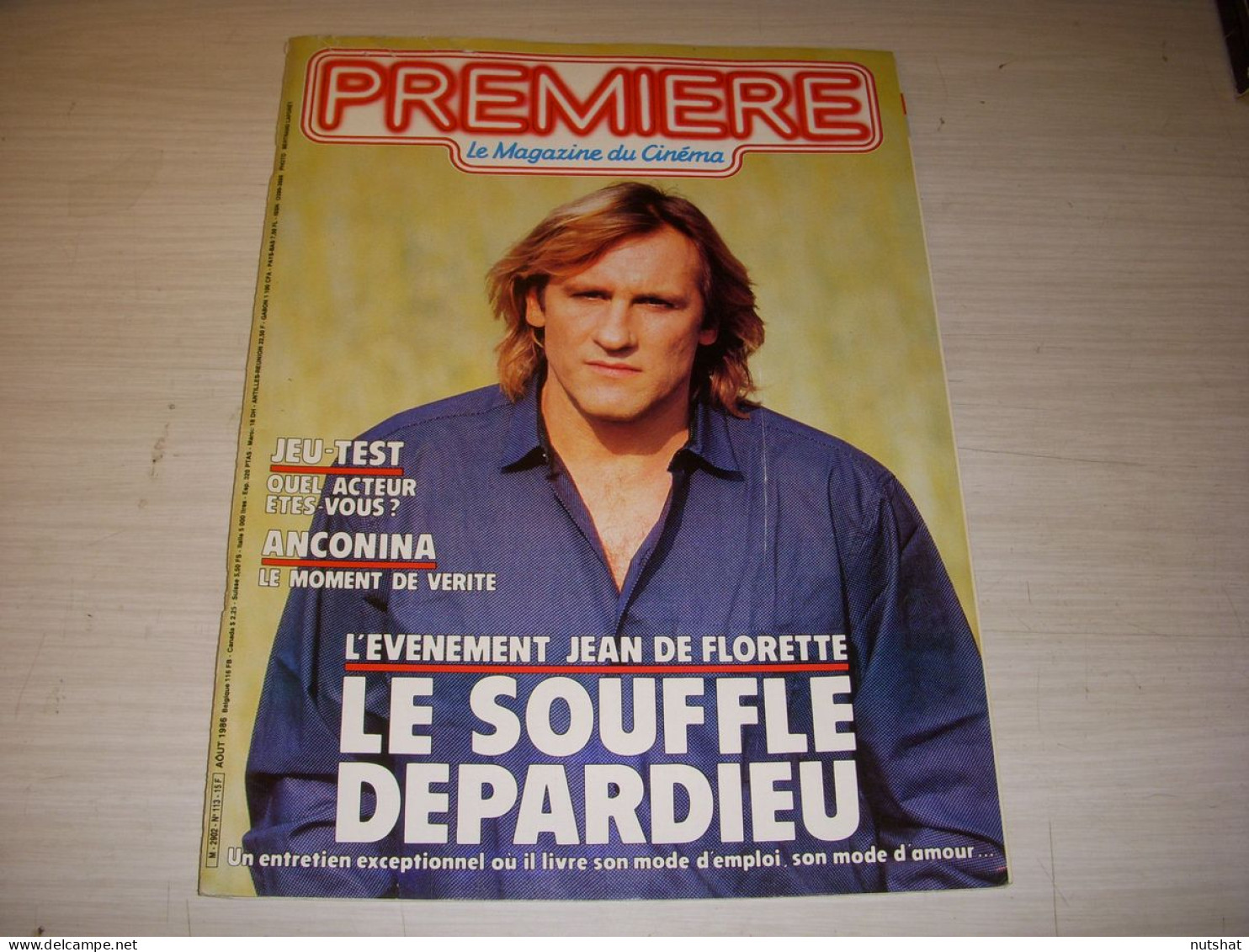 CINEMA PREMIERE 113 07.1986 Gerard DEPARDIEU ANCONINA Robin RENUCCI D. SANDA - Cinéma