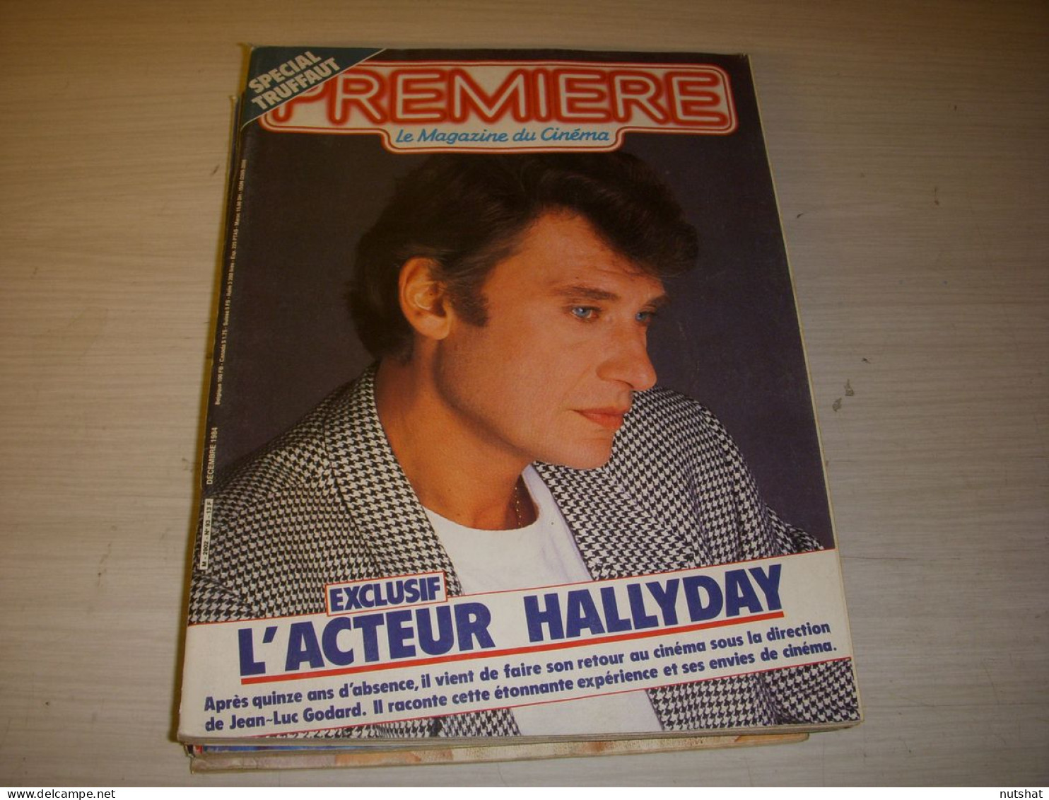 CINEMA PREMIERE 093 12.1984 Johnny HALLIDAY MORT Francois TRUFFAUT Guy BEDOS    - Cinéma
