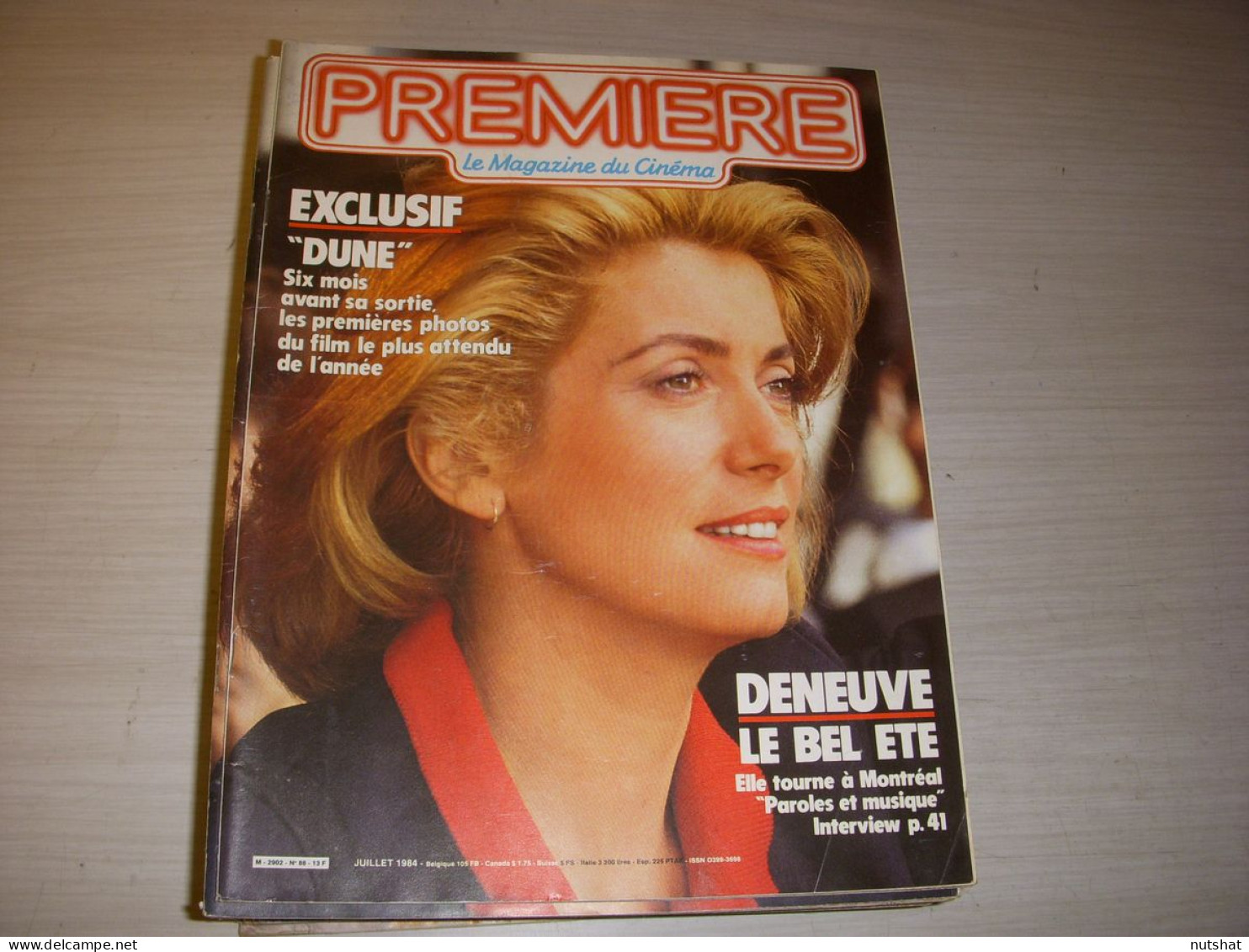 CINEMA PREMIERE 088 07.1984 C. DENEUVE Dino De LAURENTIS Victoria ABRIL BOGARDE  - Cinéma