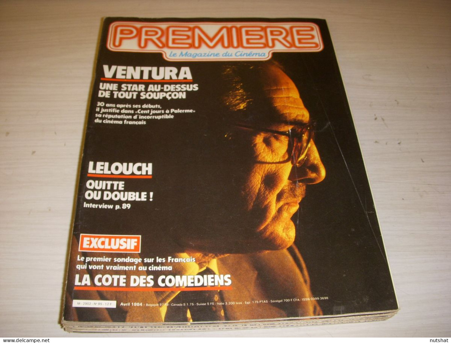 CINEMA PREMIERE 085 04.1984 Lino VENTURA Richard BOHRINGER Claude LELOUCH CESARS - Cinéma