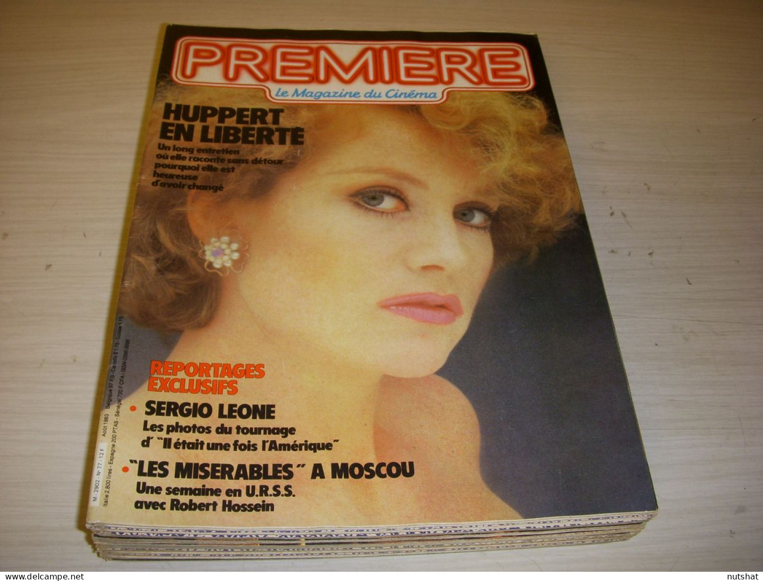 CINEMA PREMIERE 077 08.1983 I. HUPPERT Sergio LEONE Philippe LABRO Fanny ARDANT  - Cinema