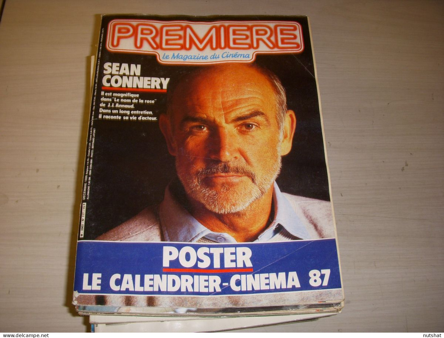 CINEMA PREMIERE 117 12.1986 Sean CONNERY F. VEBER Serge Et Charlotte GAINSBOURG  - Kino