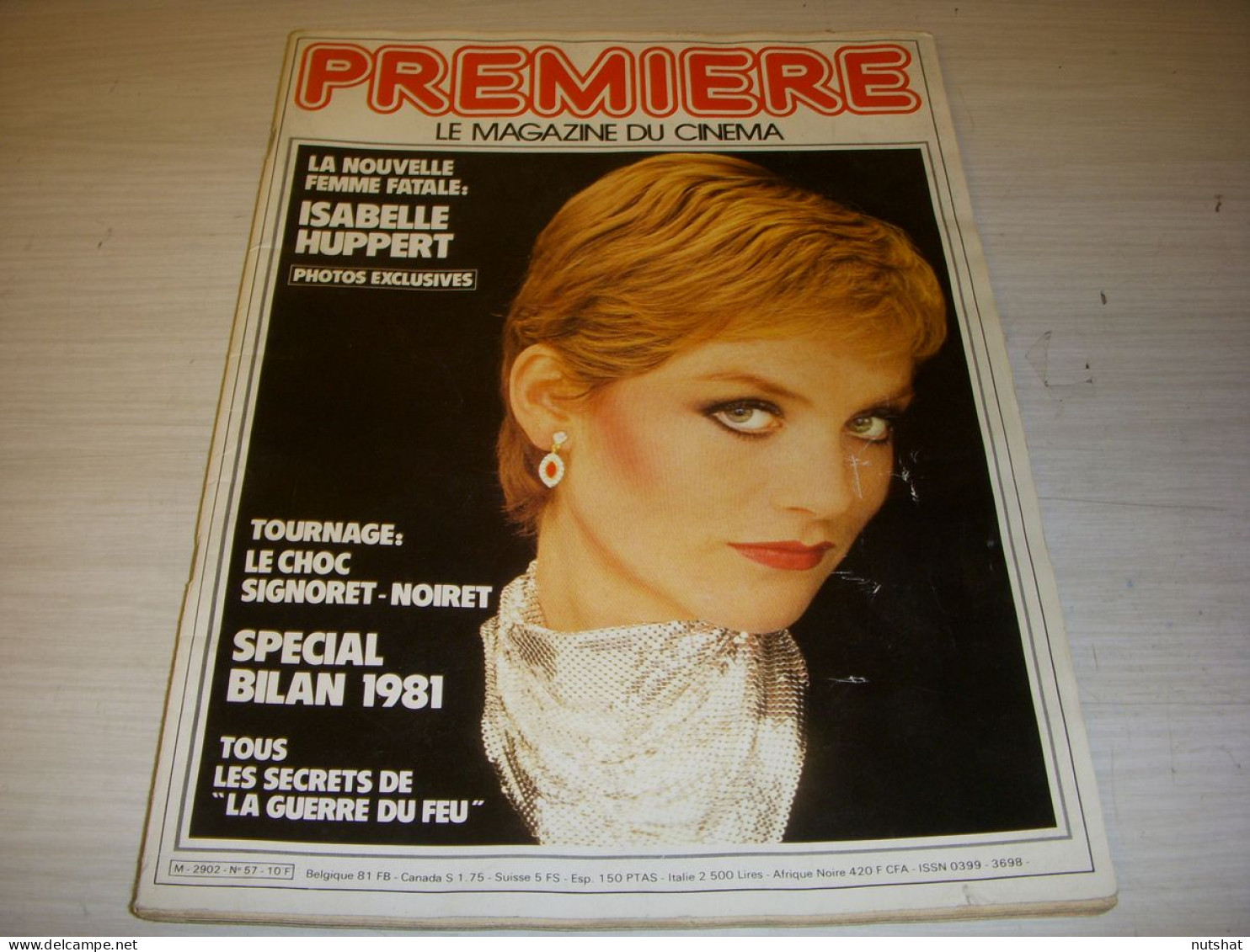 CINEMA PREMIERE 057 12.1981 Isabelle HUPPERT Simone SIGNORET Ph. NOIRET J CARMET - Cinema