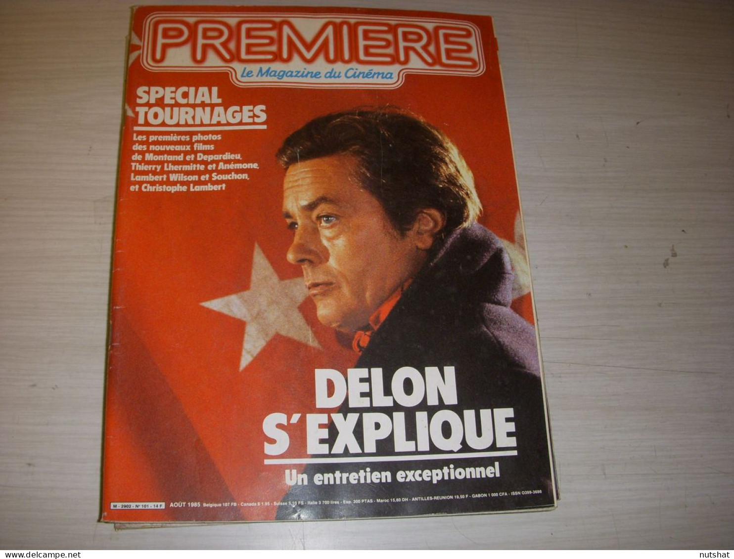 CINEMA PREMIERE 101 08.1985 Alain DELON ASTERIX Agnes SORAL ANEMONE J. DOILLON  - Cinéma