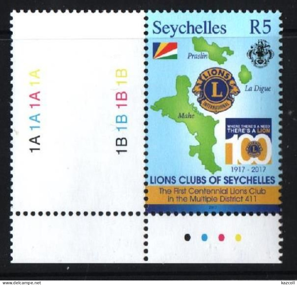 Seychelles 2017. Lions Club Maps Flags  MNH - Seychelles (1976-...)