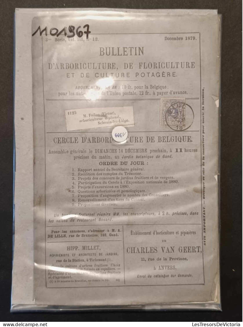Bulletin D'arboriculture, De Floriculture Et De Culture Potagère - Décembre 1879 - 3ème Série Vol  III N°12 - Magazines - Before 1900