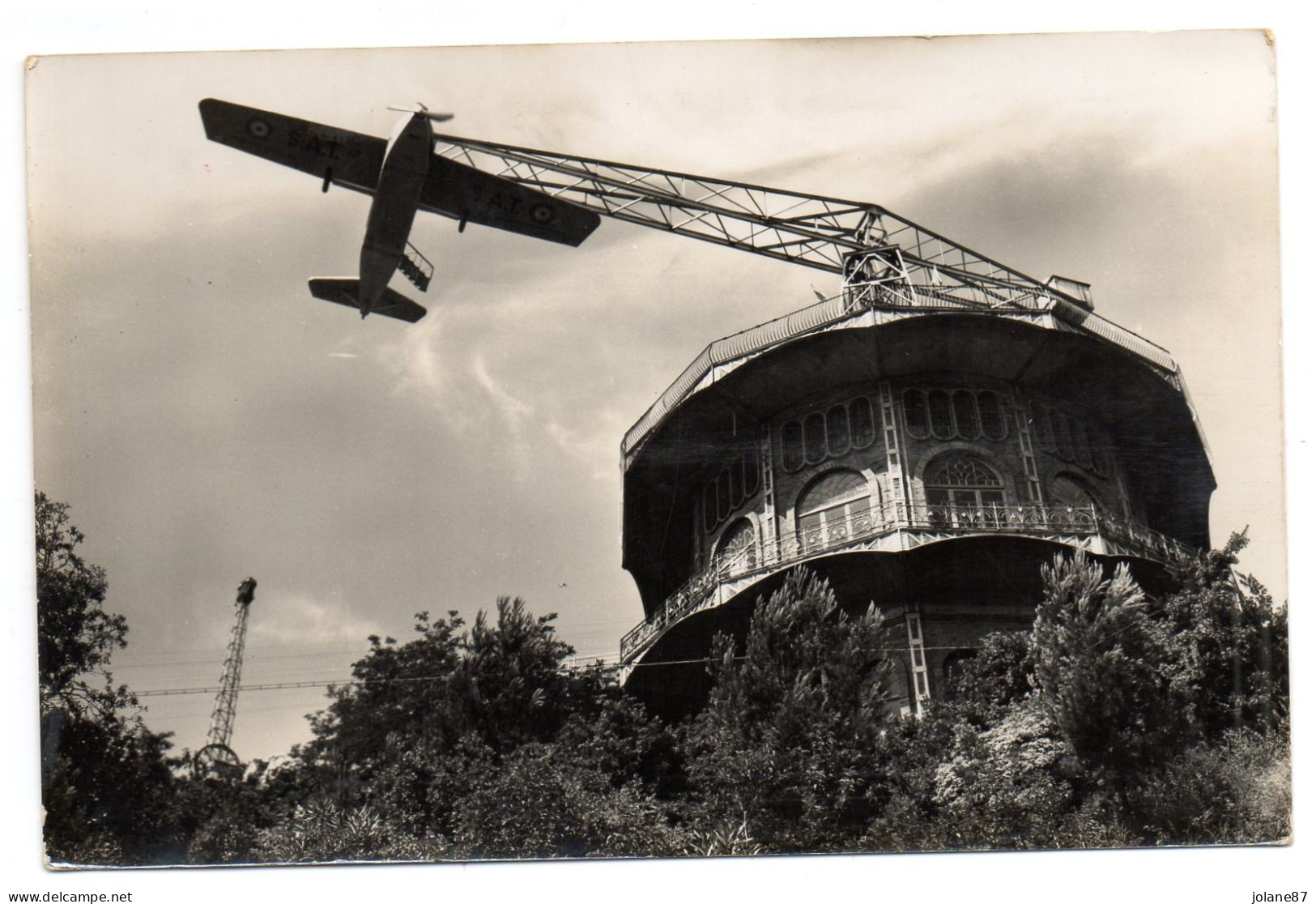 CPSM     BARCELONA      -      EL TIBIDABO PARQUE DE ATRACCIONES AVION - Barcelona