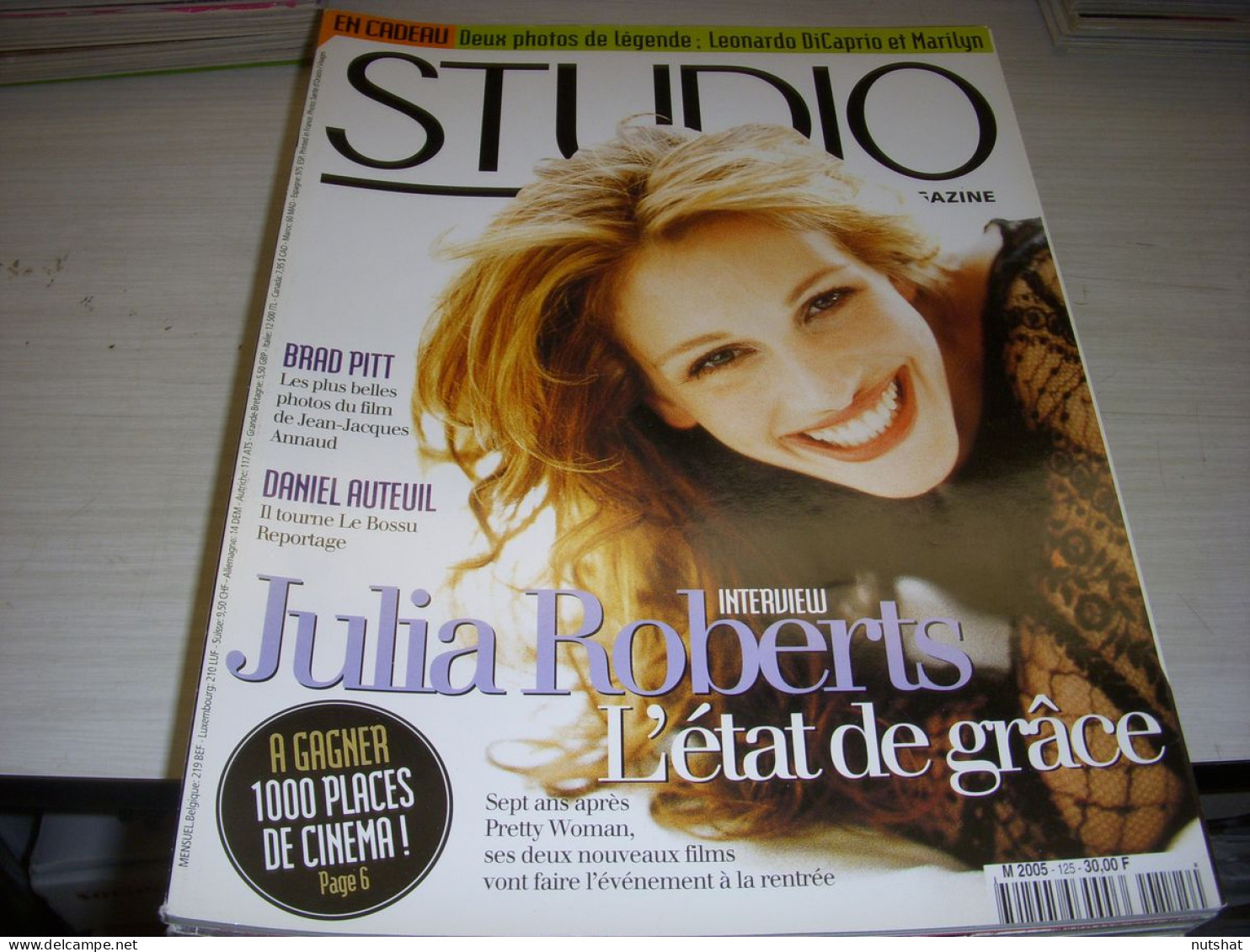 CINEMA STUDIO MAG 125 07.97 ROBERTS AUTEUIL PITT ANNAUD PENN POUPAUD SPACEY - Cinéma