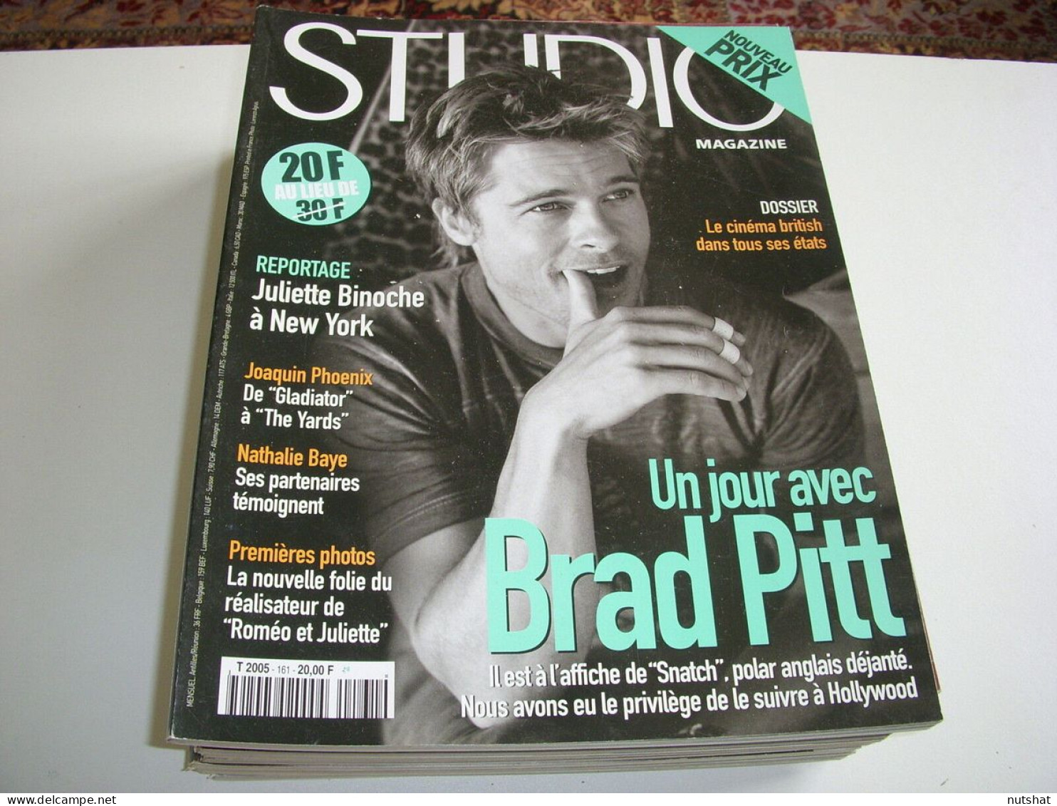 CINEMA STUDIO MAG 161 11.00 PITT GIRAUDEAU BINOCHE BAYE DELON TESTUD STEVENIN - Cinéma