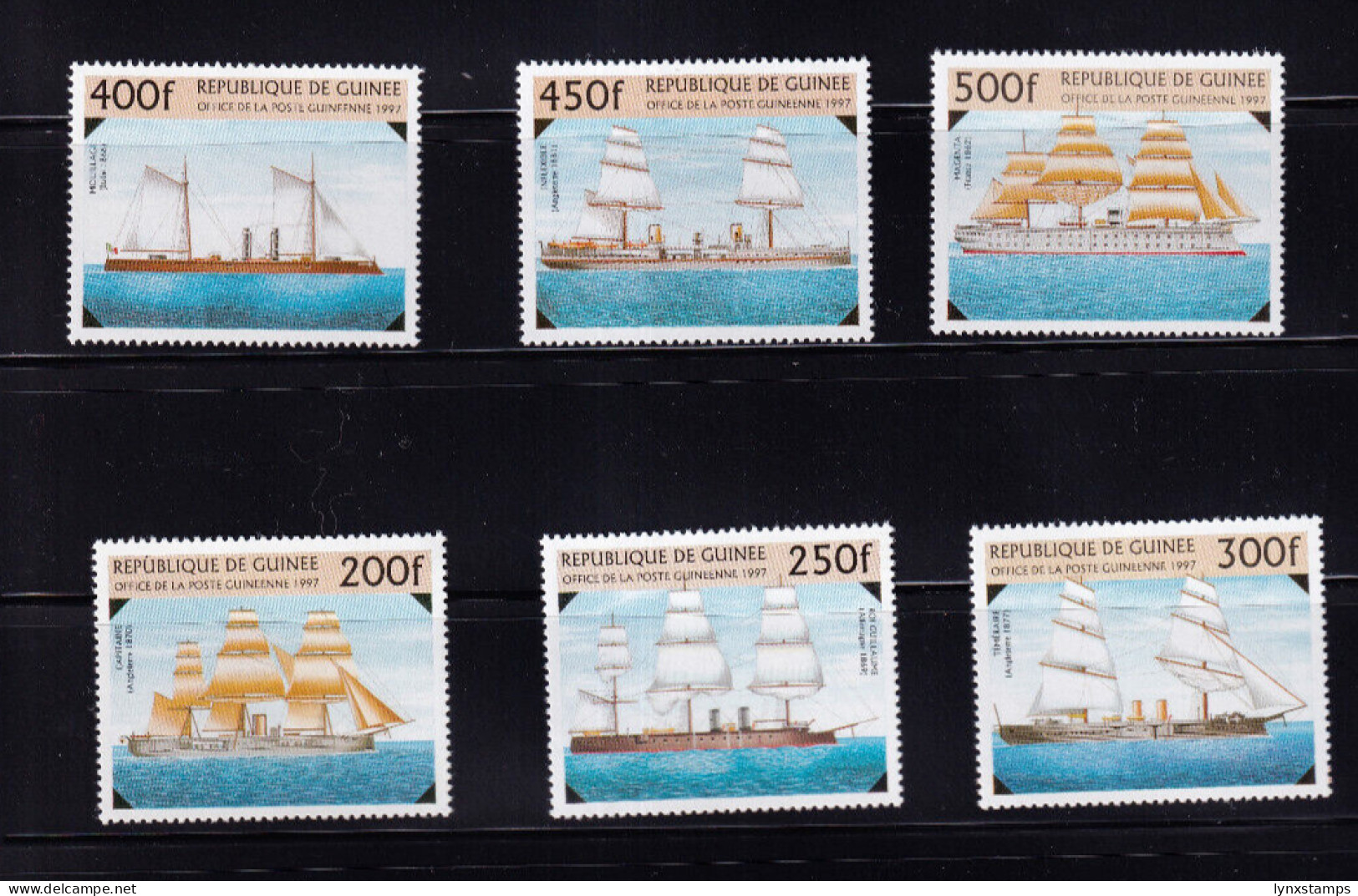 LI06 Guinea 1997 The 19th-Century Warships Mint Stamps - Guinee (1958-...)