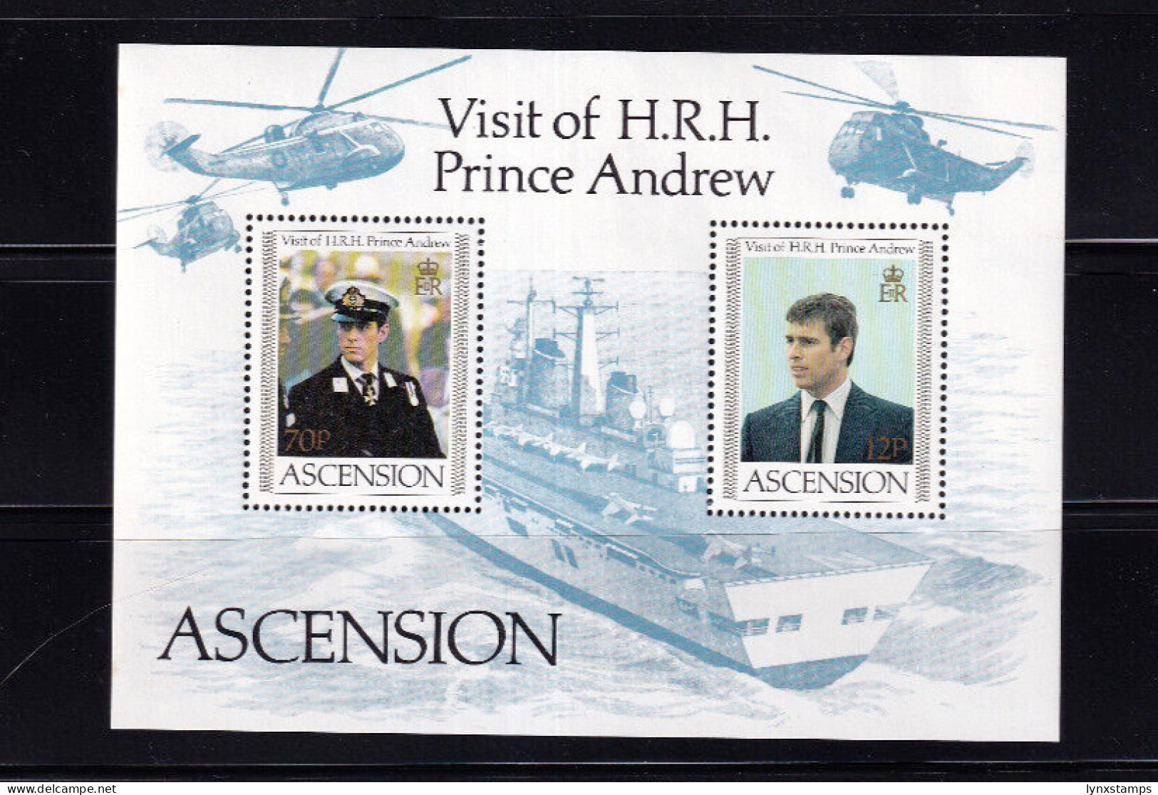LI06 Ascension 1984 Visit Of Prince Andrew Mint Mini Sheet - Schiffe