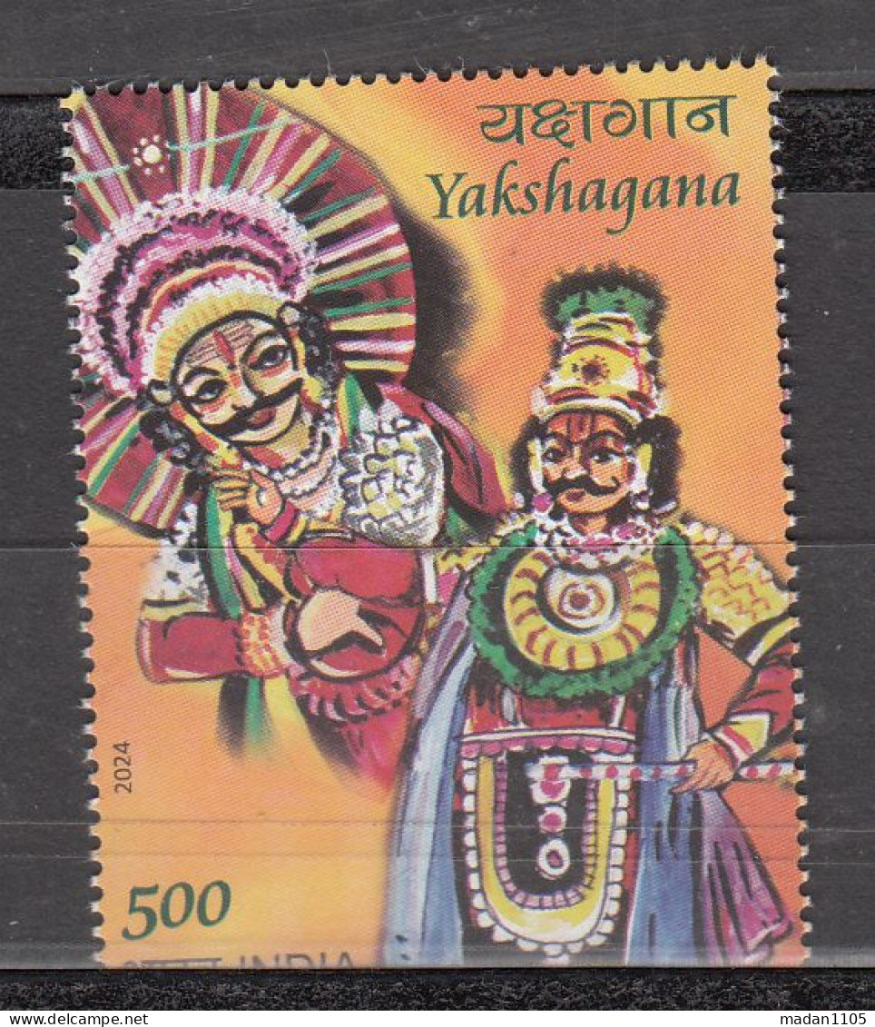 INDIA, 2024,  Yakshagana, Culture, 1 V, MNH, (**) - Neufs