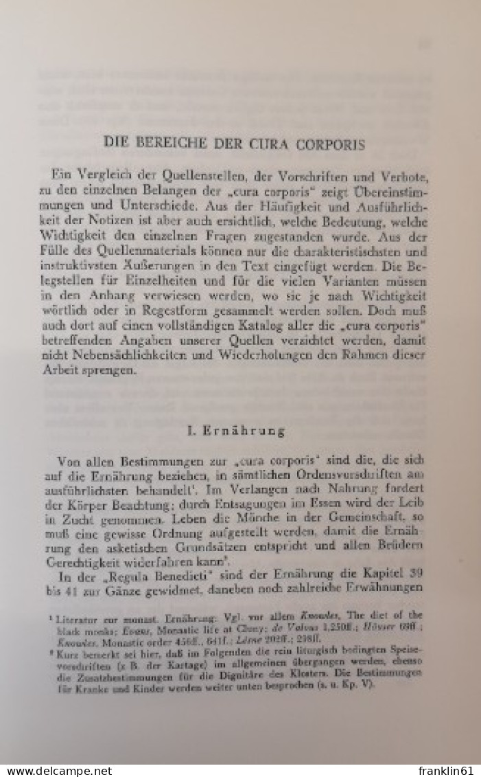 Ordensleben Und Lebensstandard. Die Cura Corporis In Den Ordensvorschriften Des Abendländischen Hochmittelalt - 4. 1789-1914
