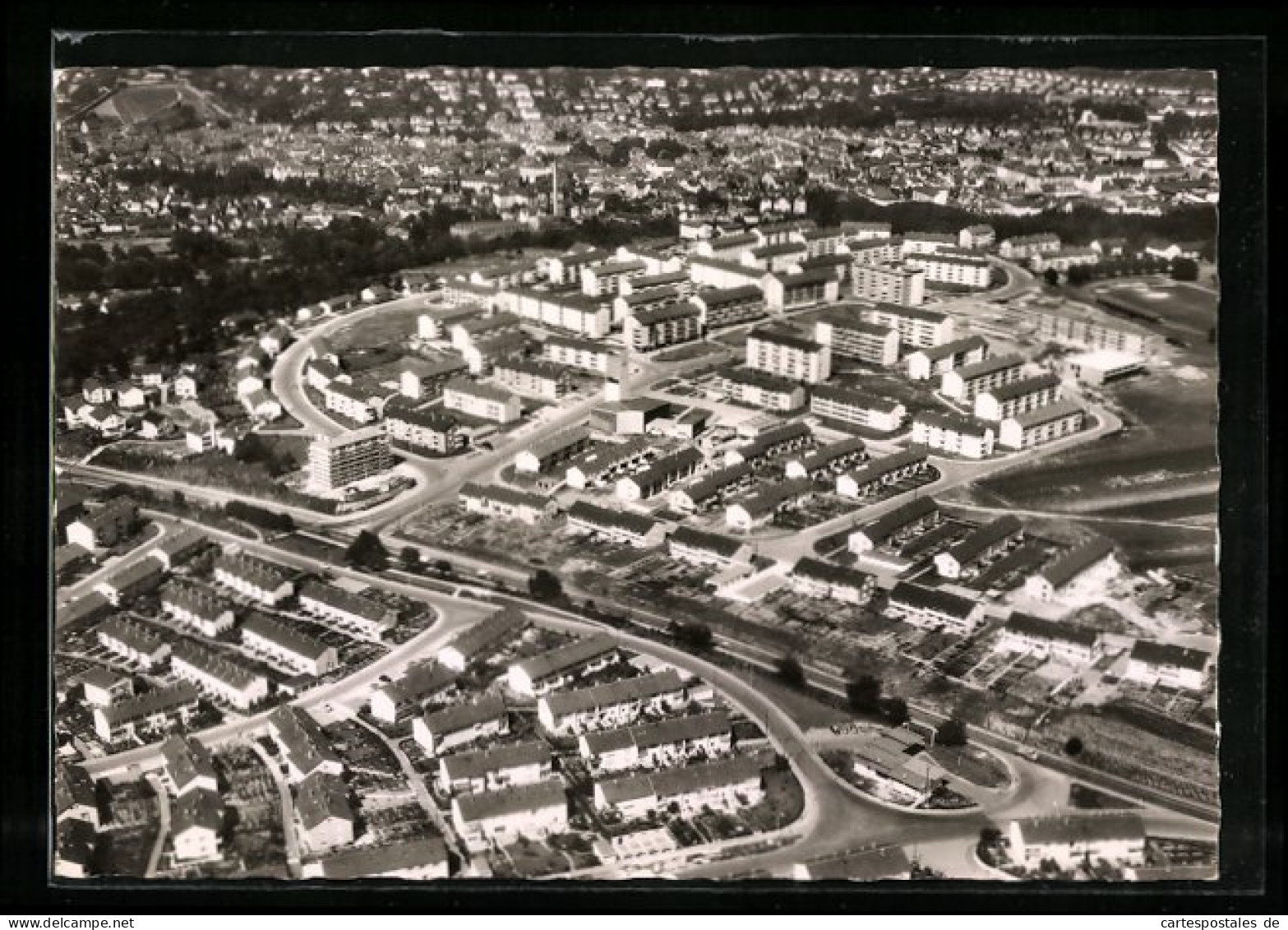 AK Esslingen A. N., Zollbergsiedlung, Luftbild  - Esslingen