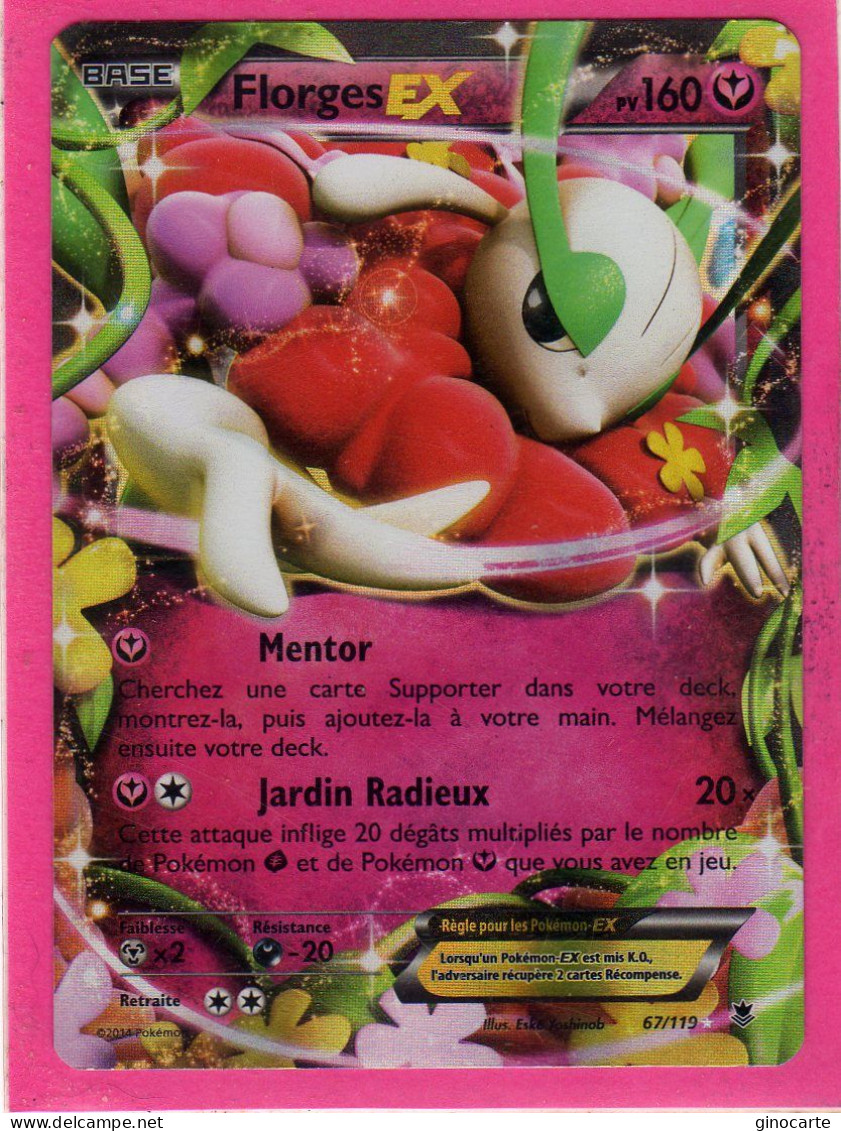 Carte Pokemon Francaise 2014 Xy Vigueur Spectrale 67/119 Florges Ex 160pv Full Art Neuve - XY