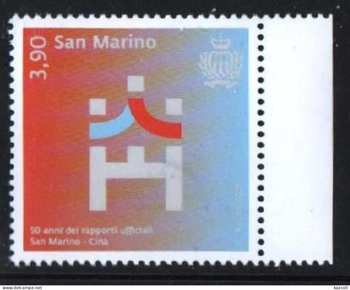 San Marino 2021. 50 Years Of Official Relations With China   MNH - Nuovi