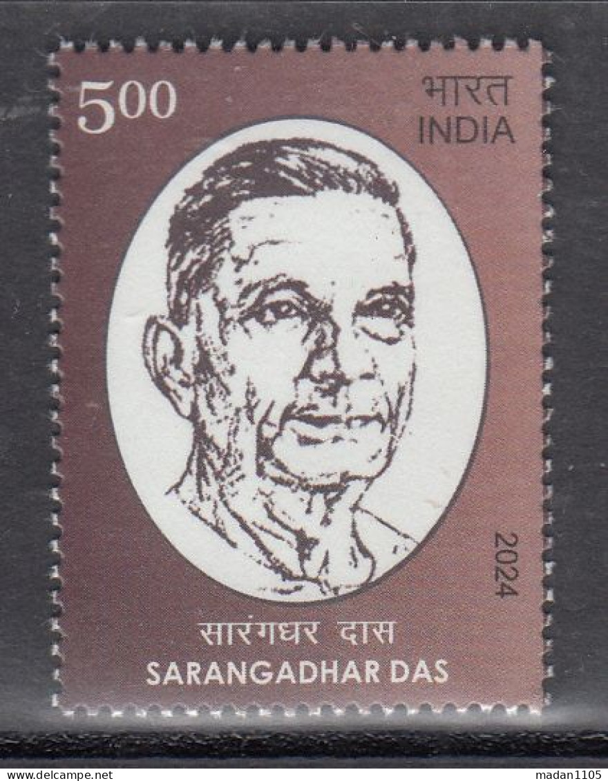 INDIA, 2024, Personalities - Sarangadhar Das, 1886-1957, 1 V,  MNH, (**) - Nuevos