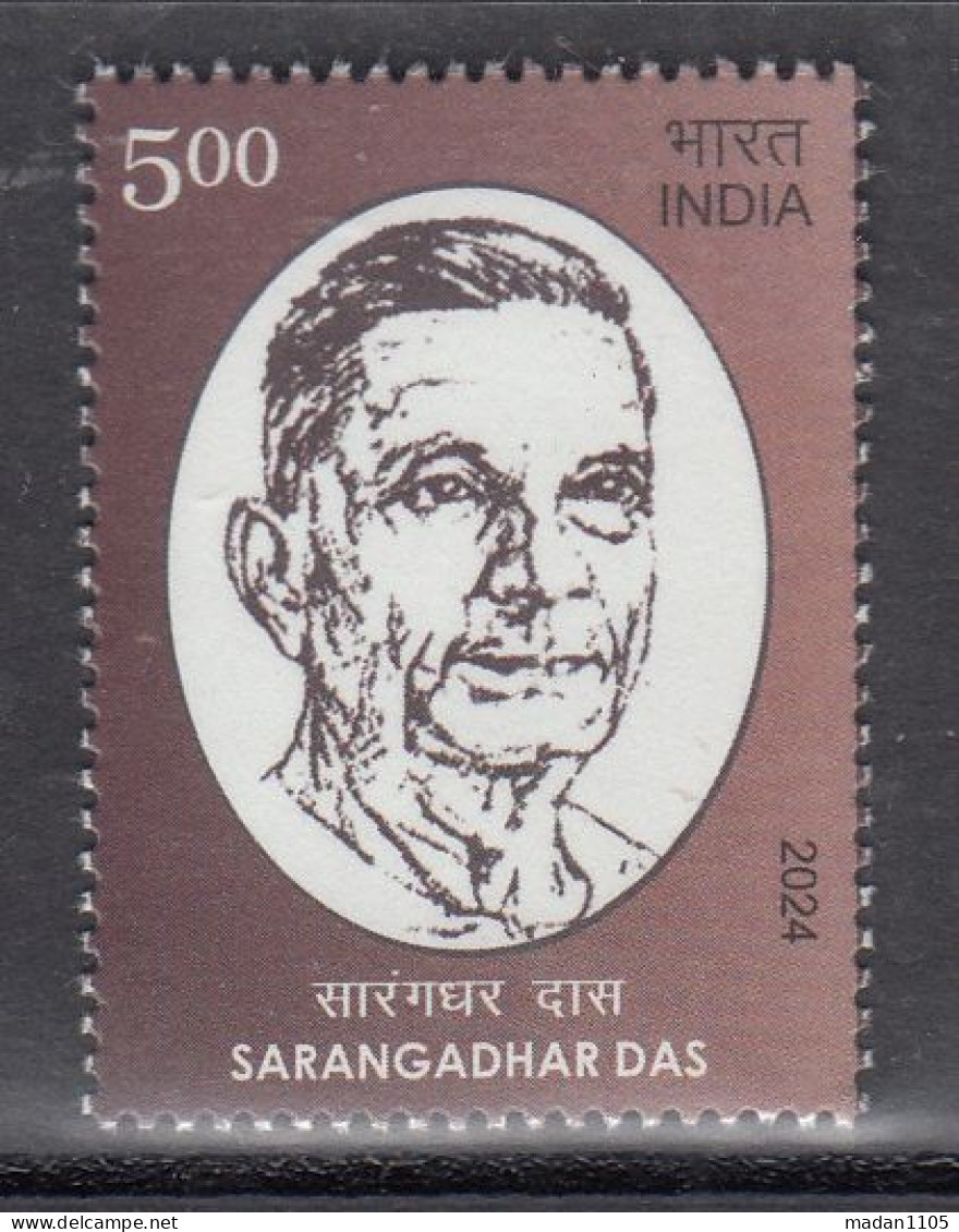 INDIA, 2024, Personalities - Sarangadhar Das, 1886-1957, 1 V,  MNH, (**) - Unused Stamps