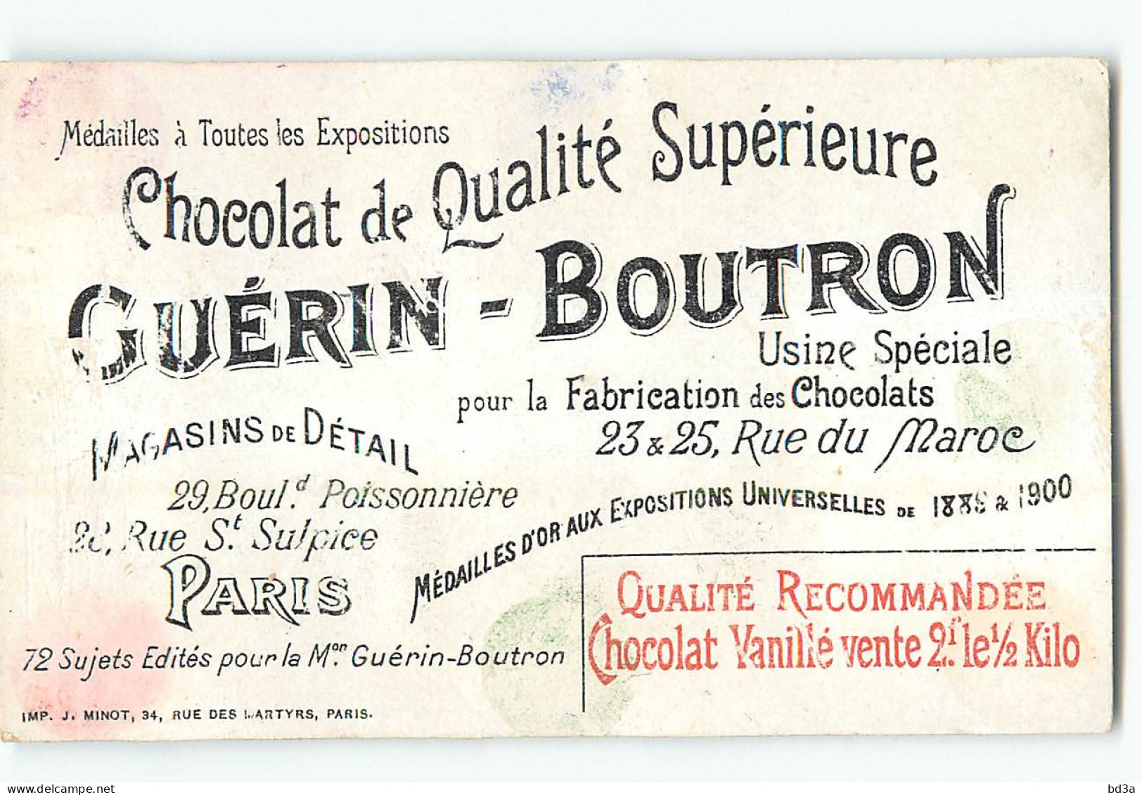 CHROMO / CHOCOLAT GUERIN BOUTRON - LE THEATRE -  SALTIMBANQUES MONTREURS D'ANIMAUX - Guérin-Boutron