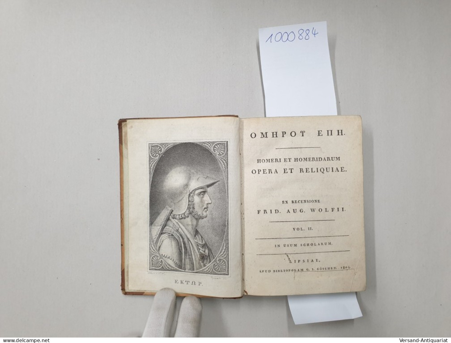 Homeri Ilias. Ex Veterum Criticorum Notationibus Optimorumque Exemplarium Fide Novis Curis Recensita. Pars II. - Otros & Sin Clasificación