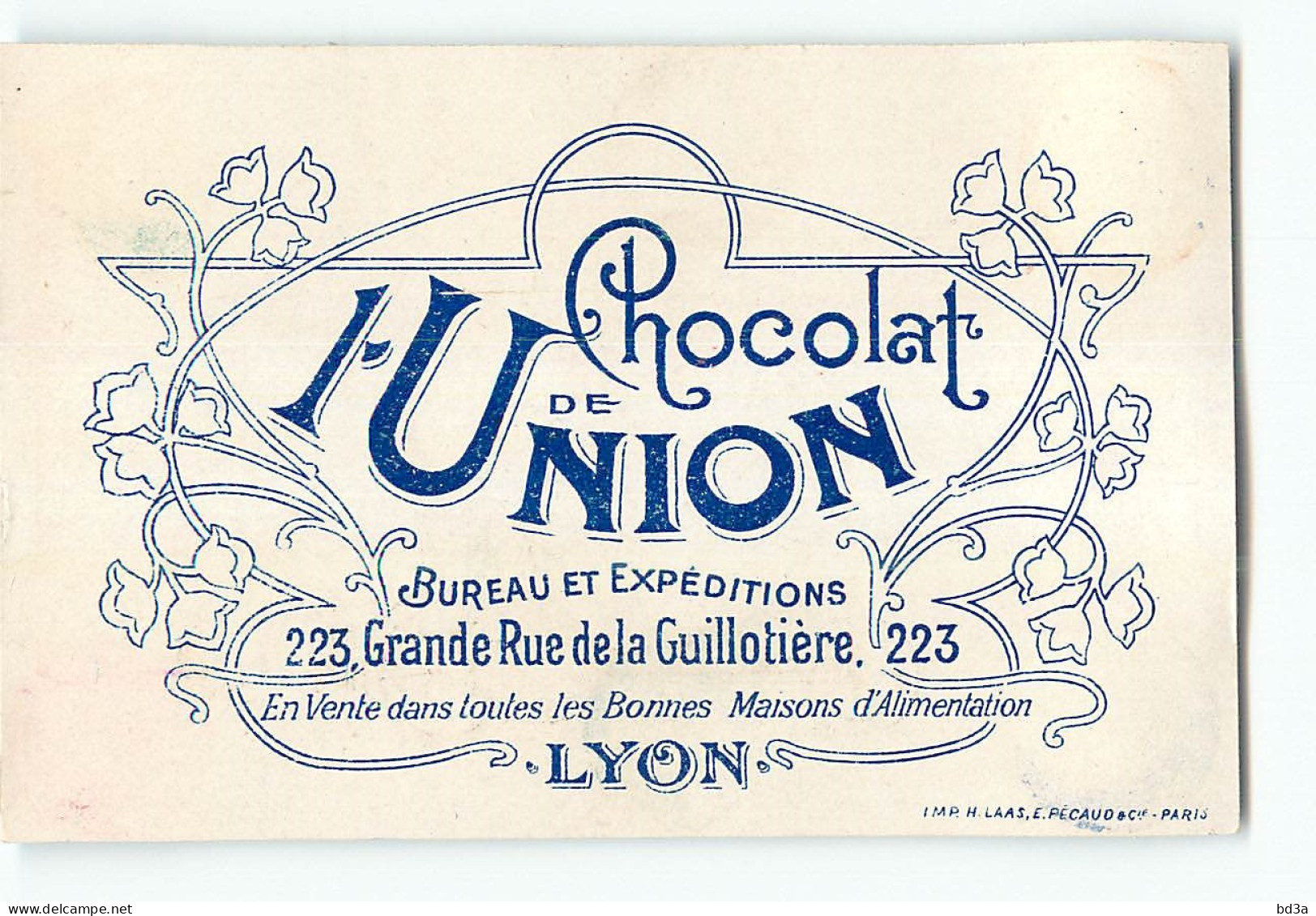 CHROMO / CHOCOLAT DE L'UNION - LES BOISSONS - LA TISANE - LYON - Sonstige & Ohne Zuordnung