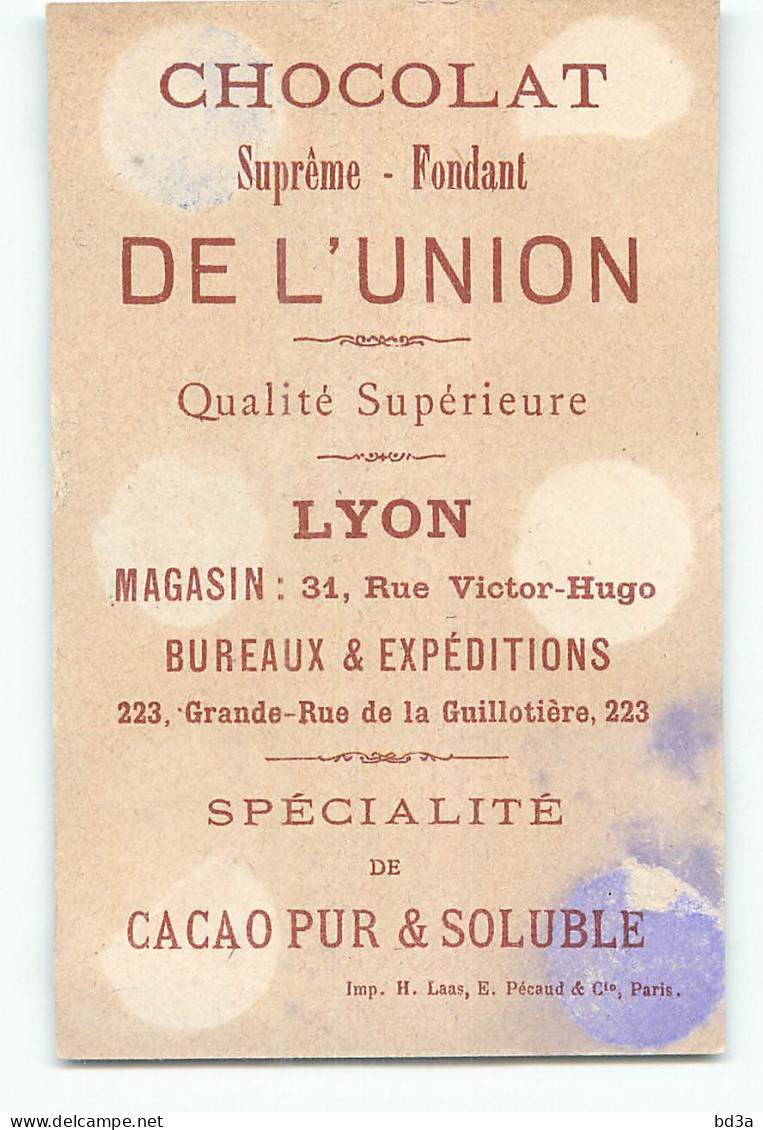 CHROMO / CHOCOLAT DE L'UNION - LITIERE DE VOYAGE VERS 1200 - LYON - Sonstige & Ohne Zuordnung