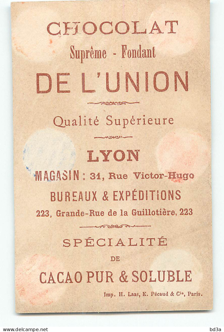 CHROMO / CHOCOLAT DE L'UNION - PREMIER BATEAU A VAPEUR  - BATEAU  - LYON - Sonstige & Ohne Zuordnung