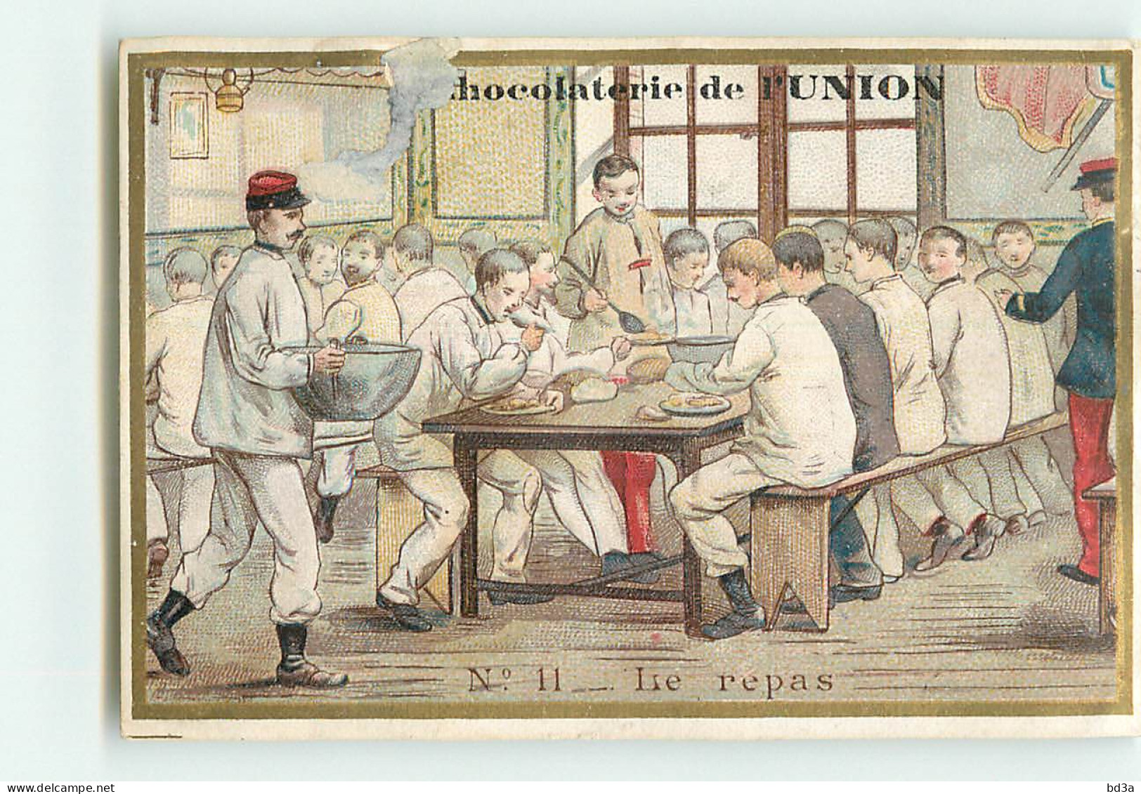 CHROMO / CHOCOLAT DE L'UNION -  N° 11 - LE REPAS -  MILITAIRE - REGIMENT - Sonstige & Ohne Zuordnung