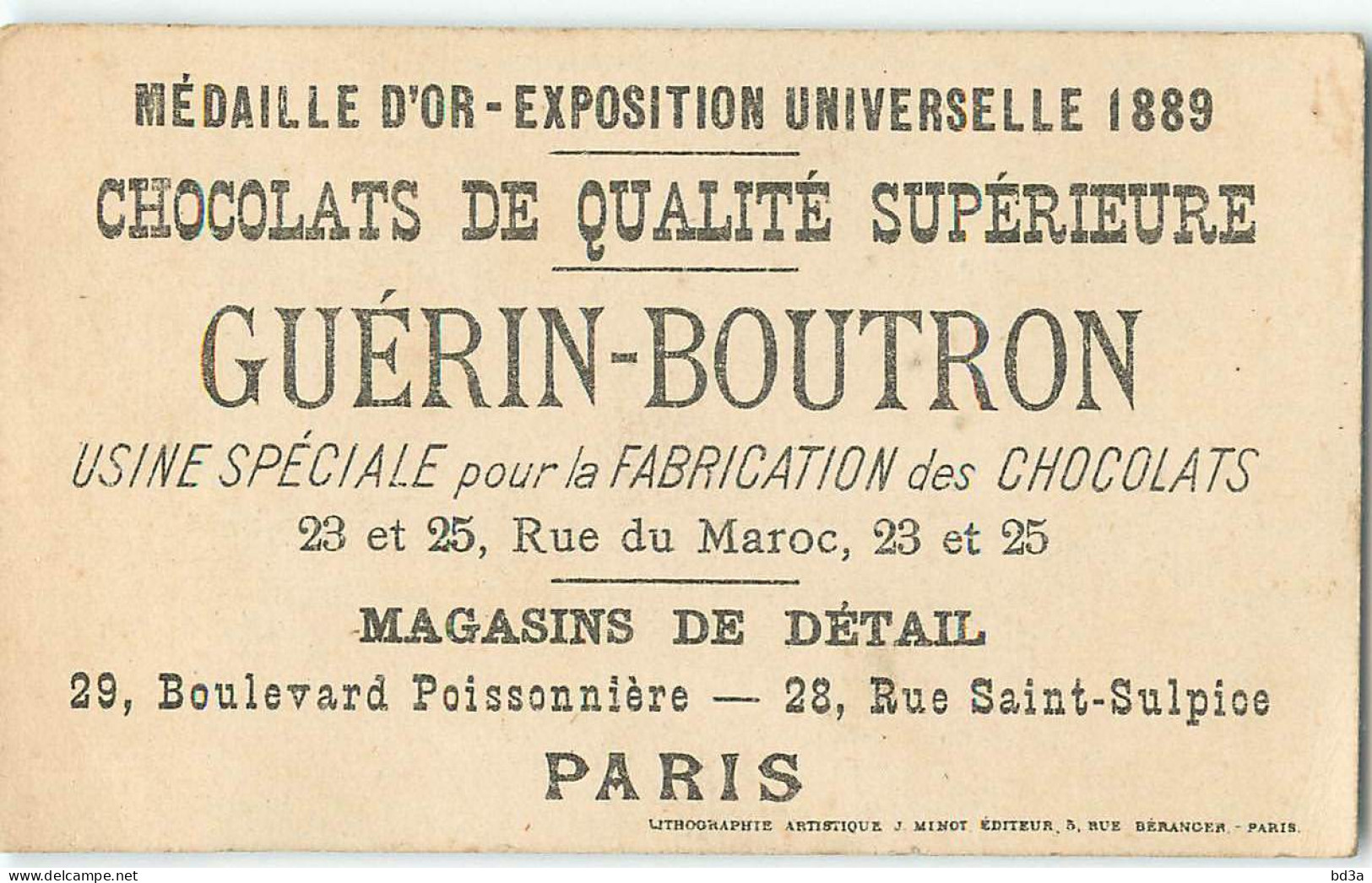 CHROMO   /  CHOCOLAT GUERIN BOUTRON - PAS ENCORE LA MOINDRE PIECE DE GIBIER ? - Guerin Boutron