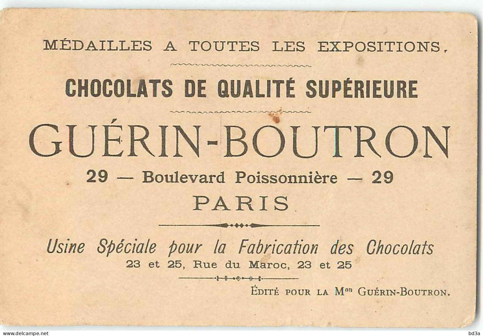CHROMO  DORE /  CHOCOLAT GUERIN BOUTRON - LE GRAND PRIX - Guérin-Boutron
