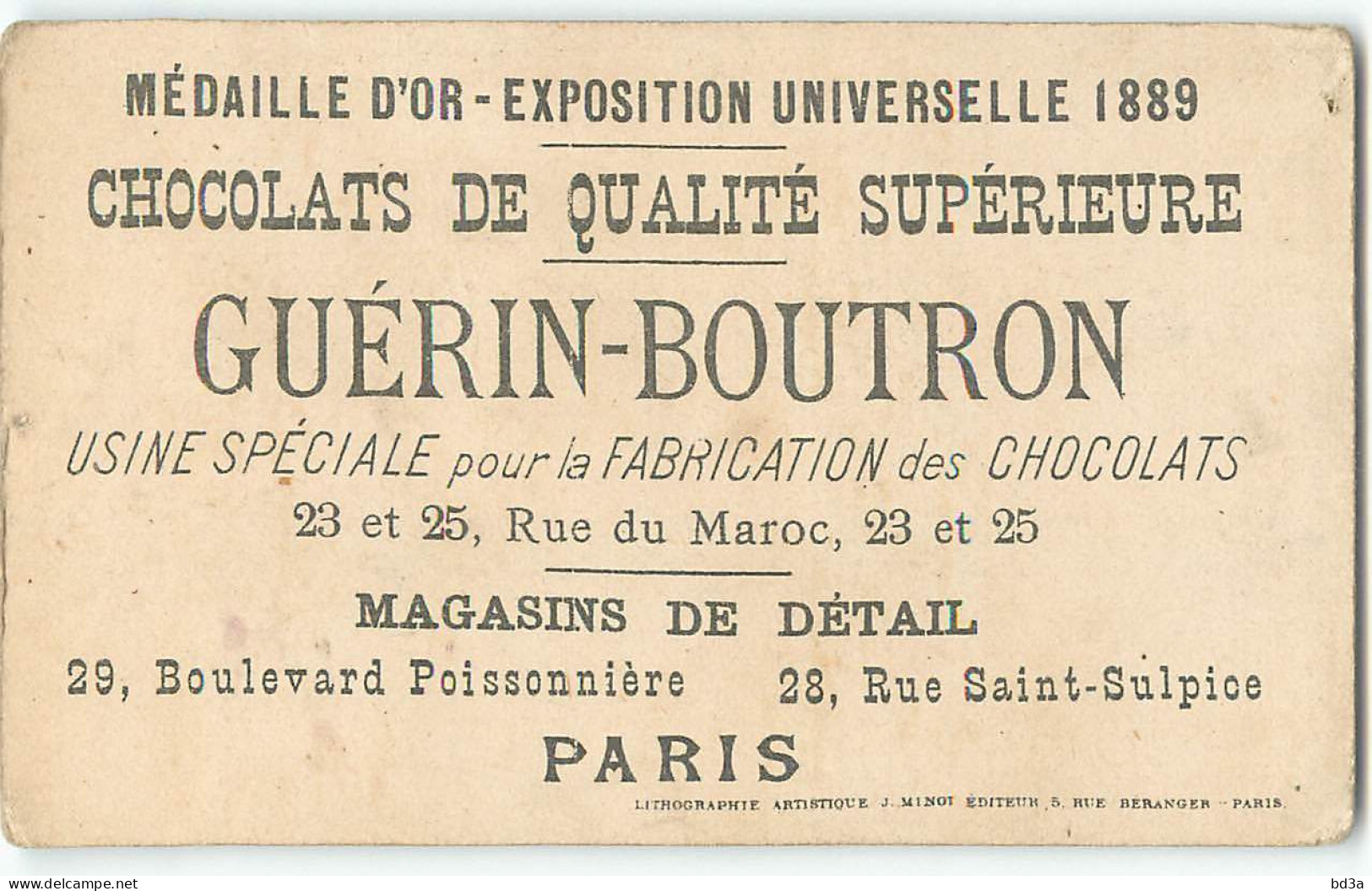 CHROMO - CHOCOLAT GUERIN BOUTRON -  MILITAIRE - Guérin-Boutron