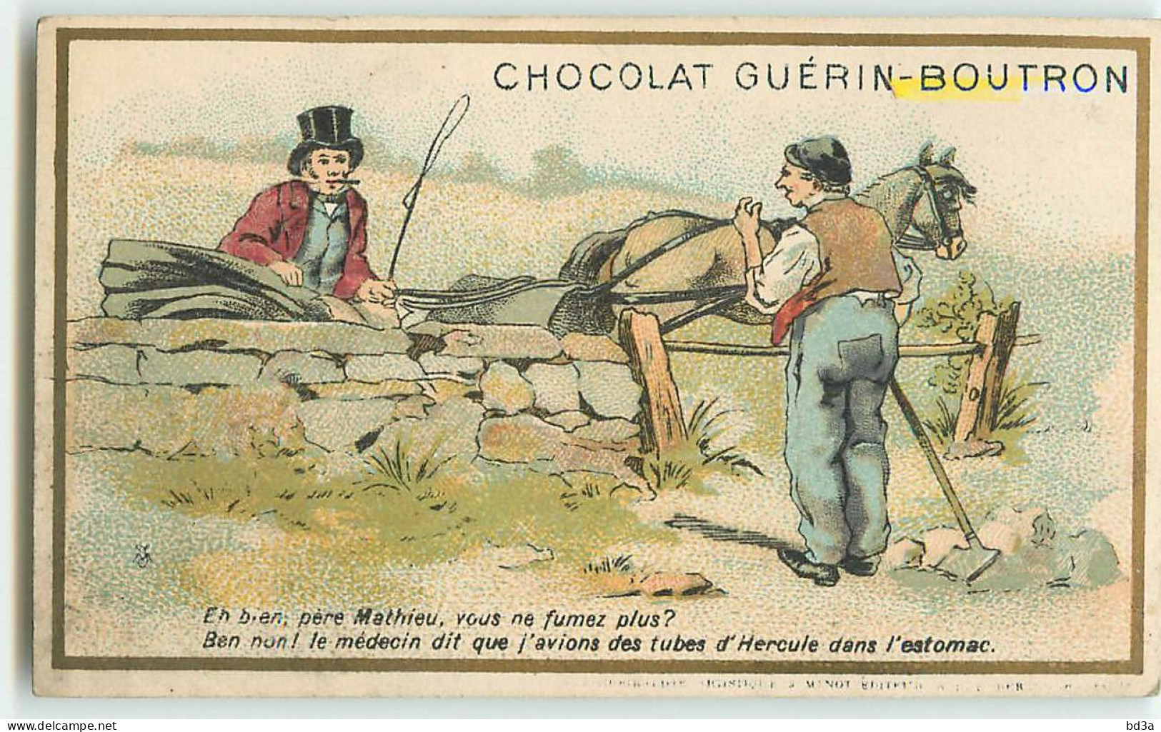 CHROMO - CHOCOLAT GUERIN BOUTRON -  Eh Bien Père Mathieu... - Guerin Boutron