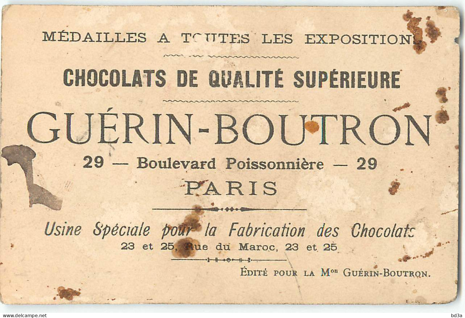 CHROMO - CHOCOLAT GUERIN BOUTRON -  LA VOITURE DE FLEURS - Guerin Boutron