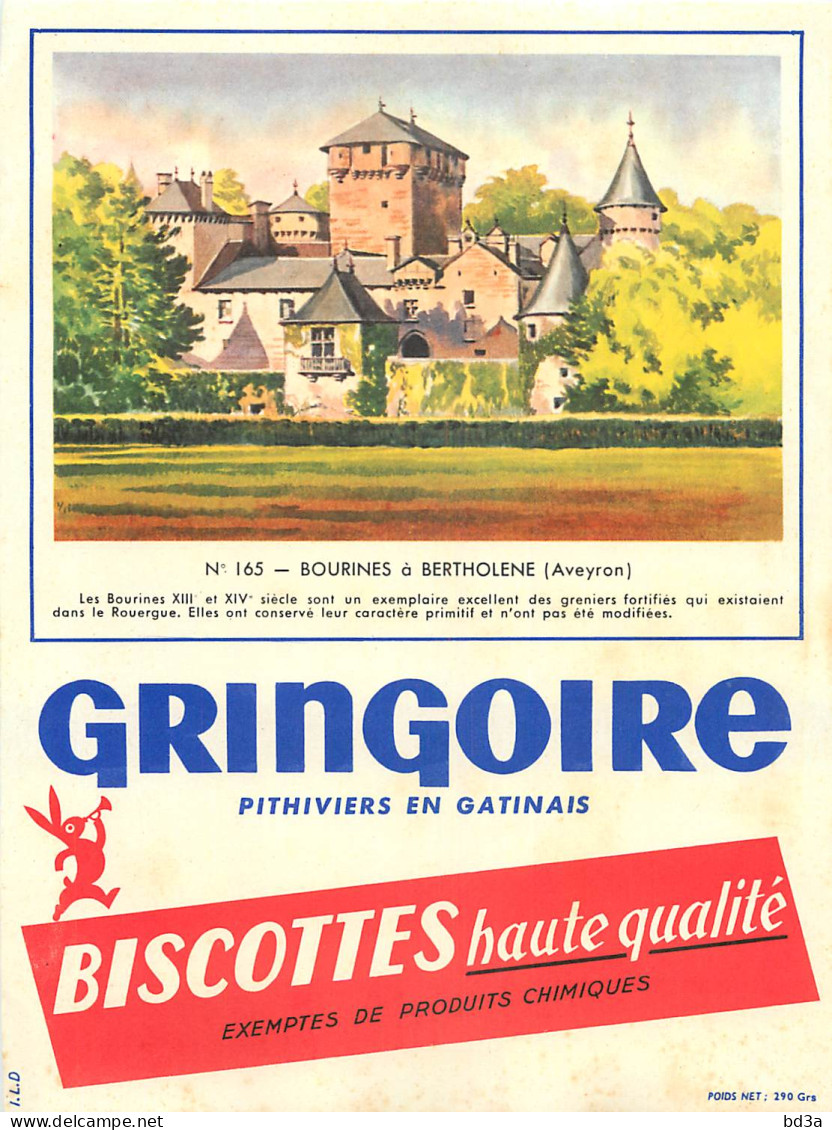 BUVARD IMAGE GRINGOIRE BOURINES A BERTHOLENE - Biscottes