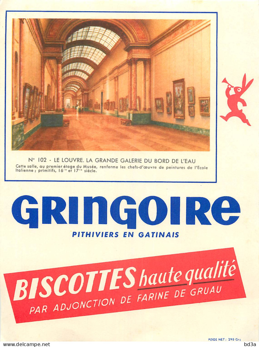 BUVARD IMAGE GRINGOIRE LE LOUVRE - Biscottes