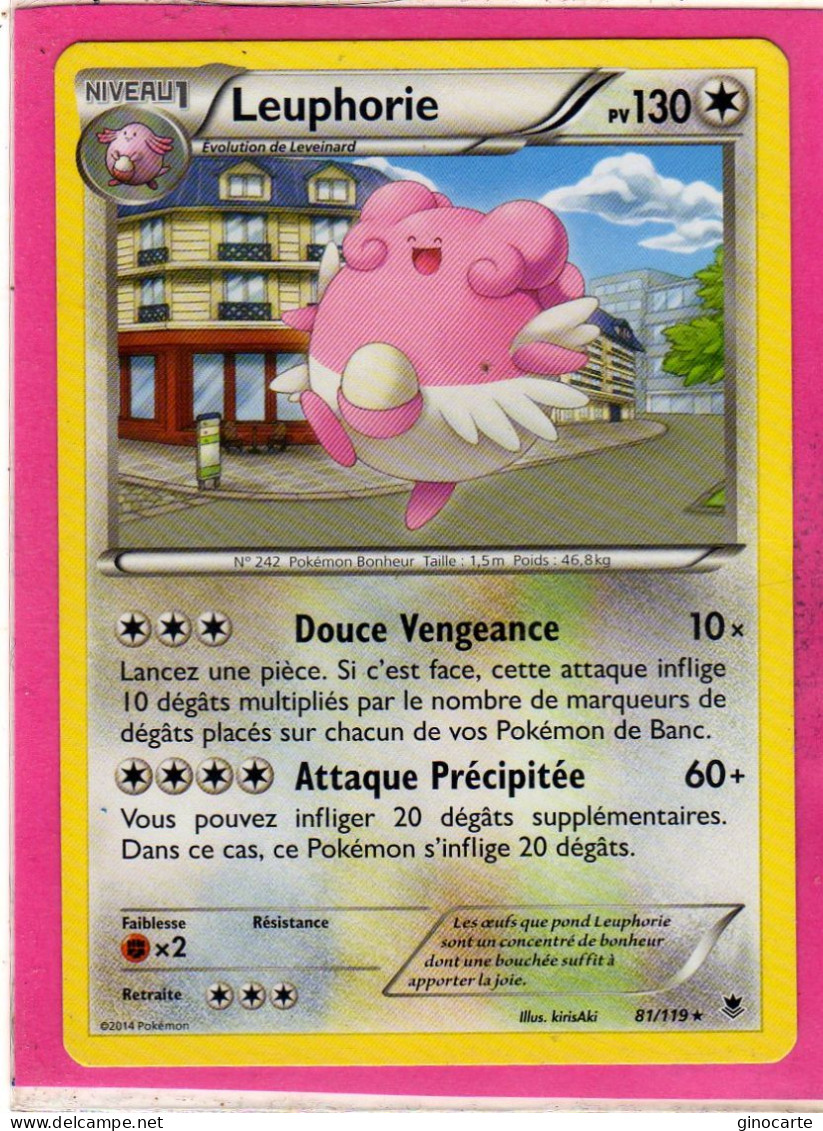 Carte Pokemon Francaise 2014 Xy Vigueur Spectrale 81/119 Leuphorie 130pv Neuve - XY