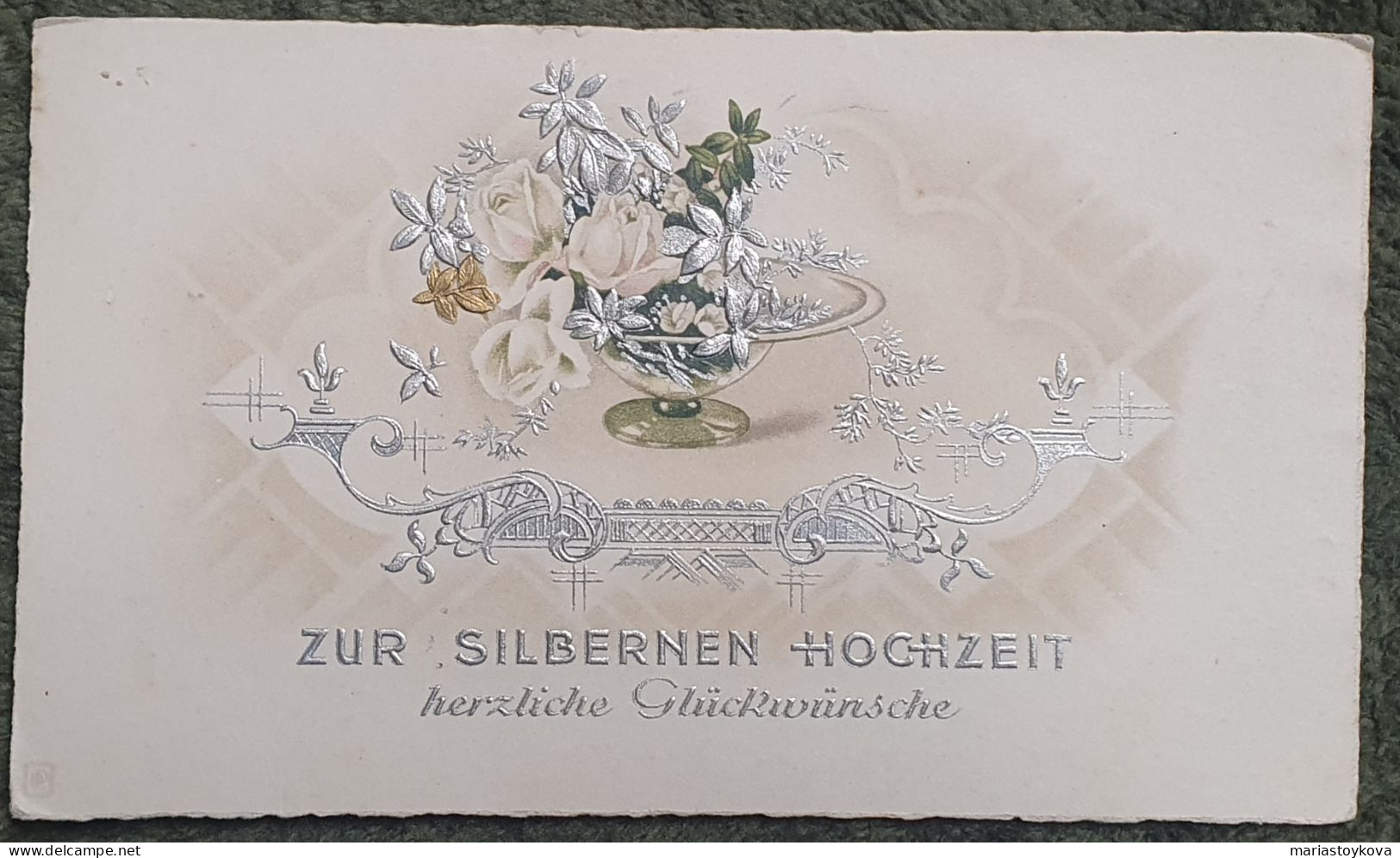 Zur Silbernen Hochzeit. - Tegenlichtkaarten, Hold To Light