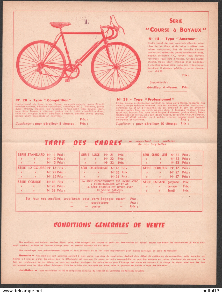 PUB 4 PAGES VELO GUILLER SA FONTENAY LE COMTE VENDEE / BICYCLETTE     F101 - Cyclisme