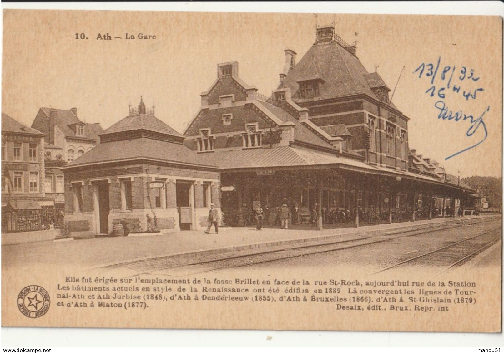 Belgique - ATH  La Gare - Ath